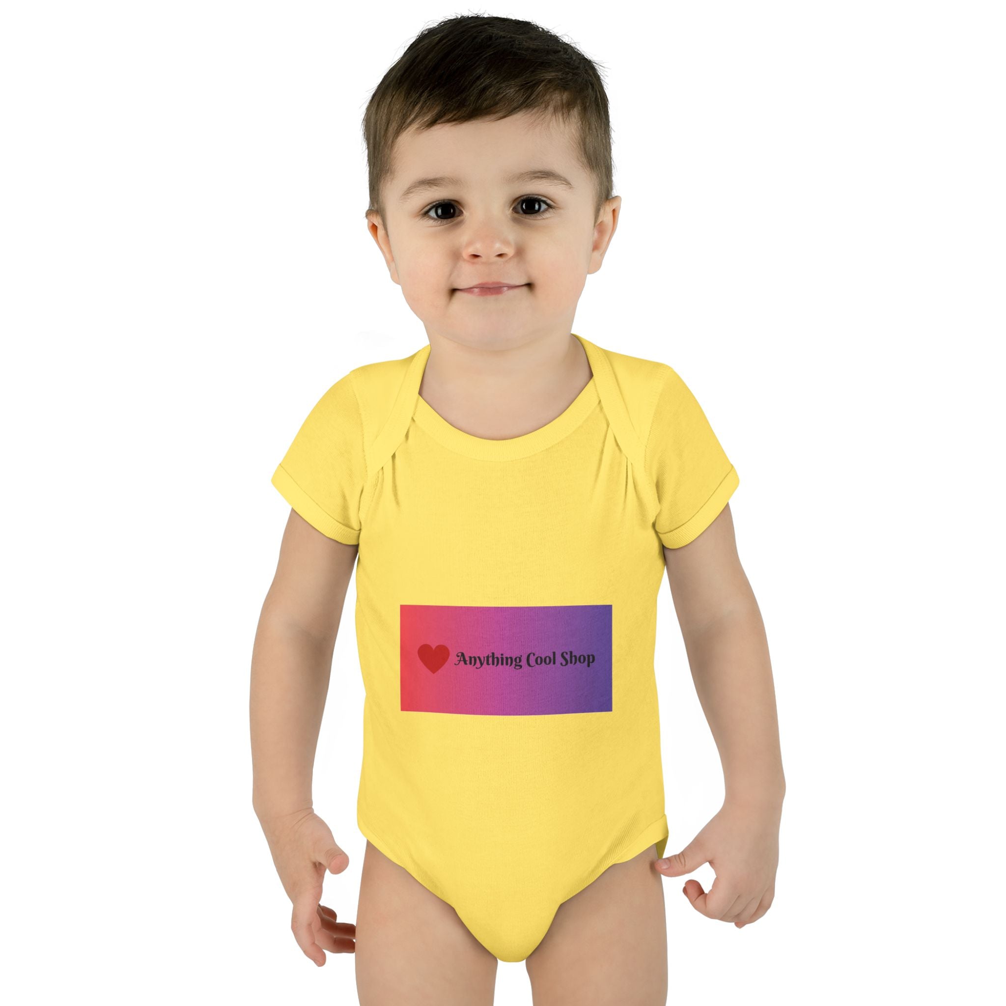 Infant Bodysuit - Gradient Heart Logo "Anything Cool Shop" Baby Onesie