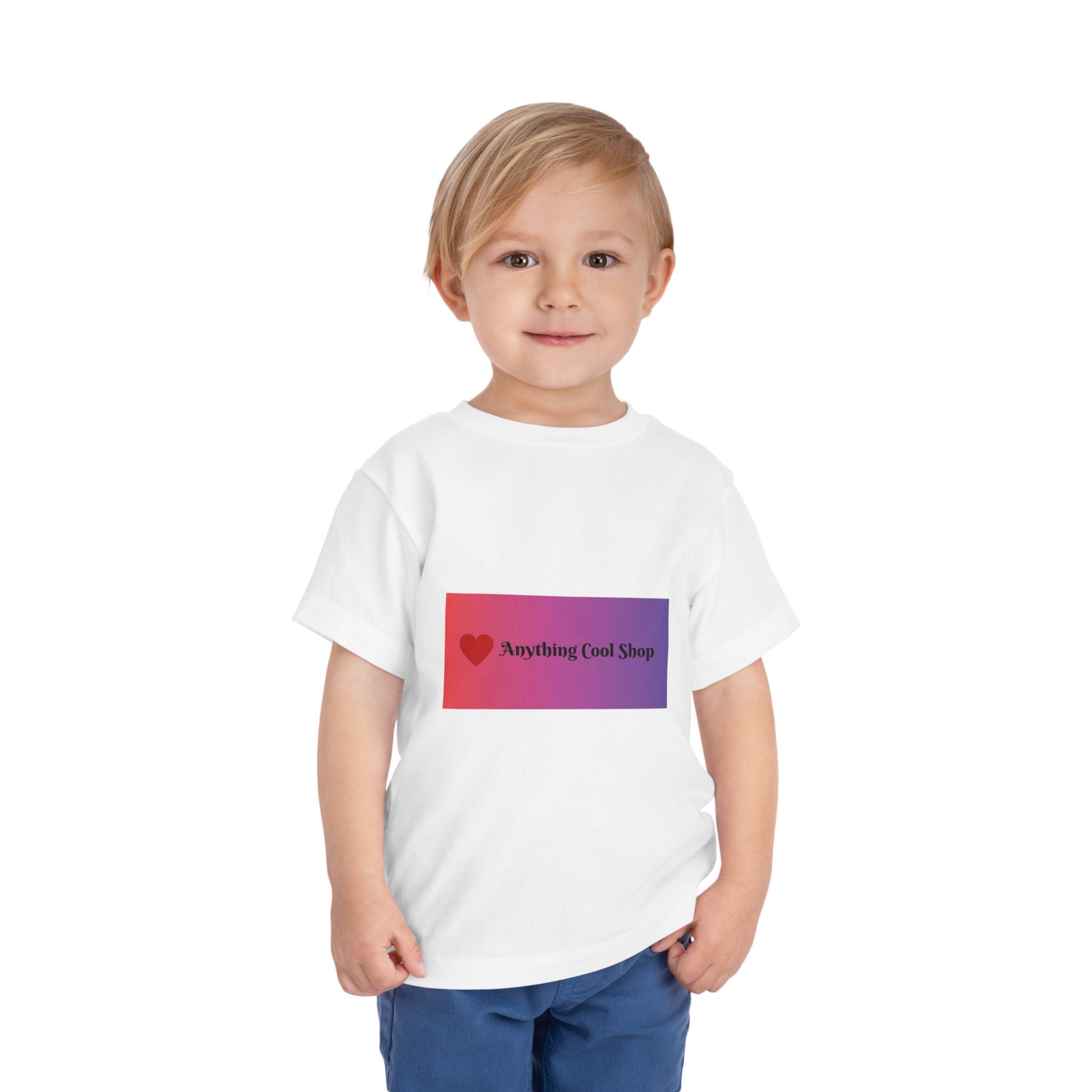 Toddler Tee - "Anything Cool Shop" Heart Logo Gradient Kids Shirt