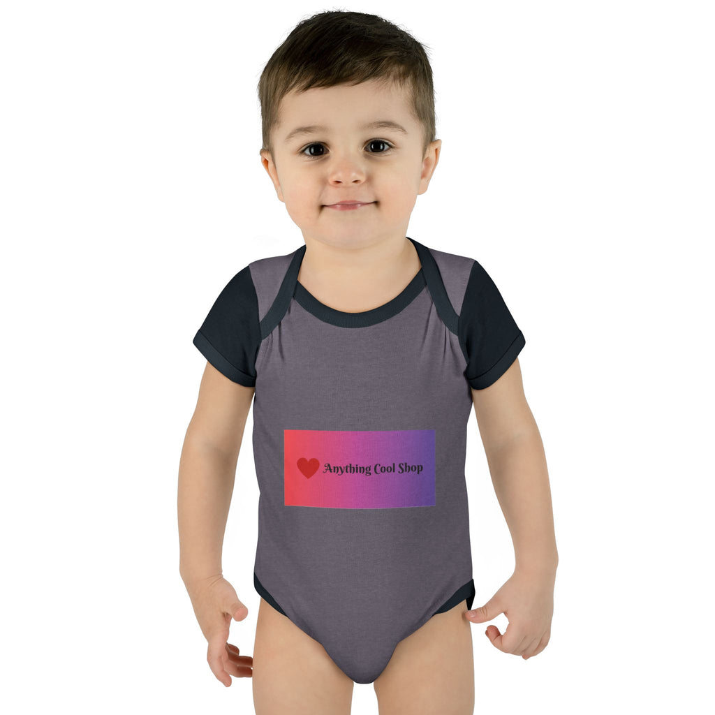 Infant Bodysuit - Gradient Heart Logo "Anything Cool Shop" Baby Onesie