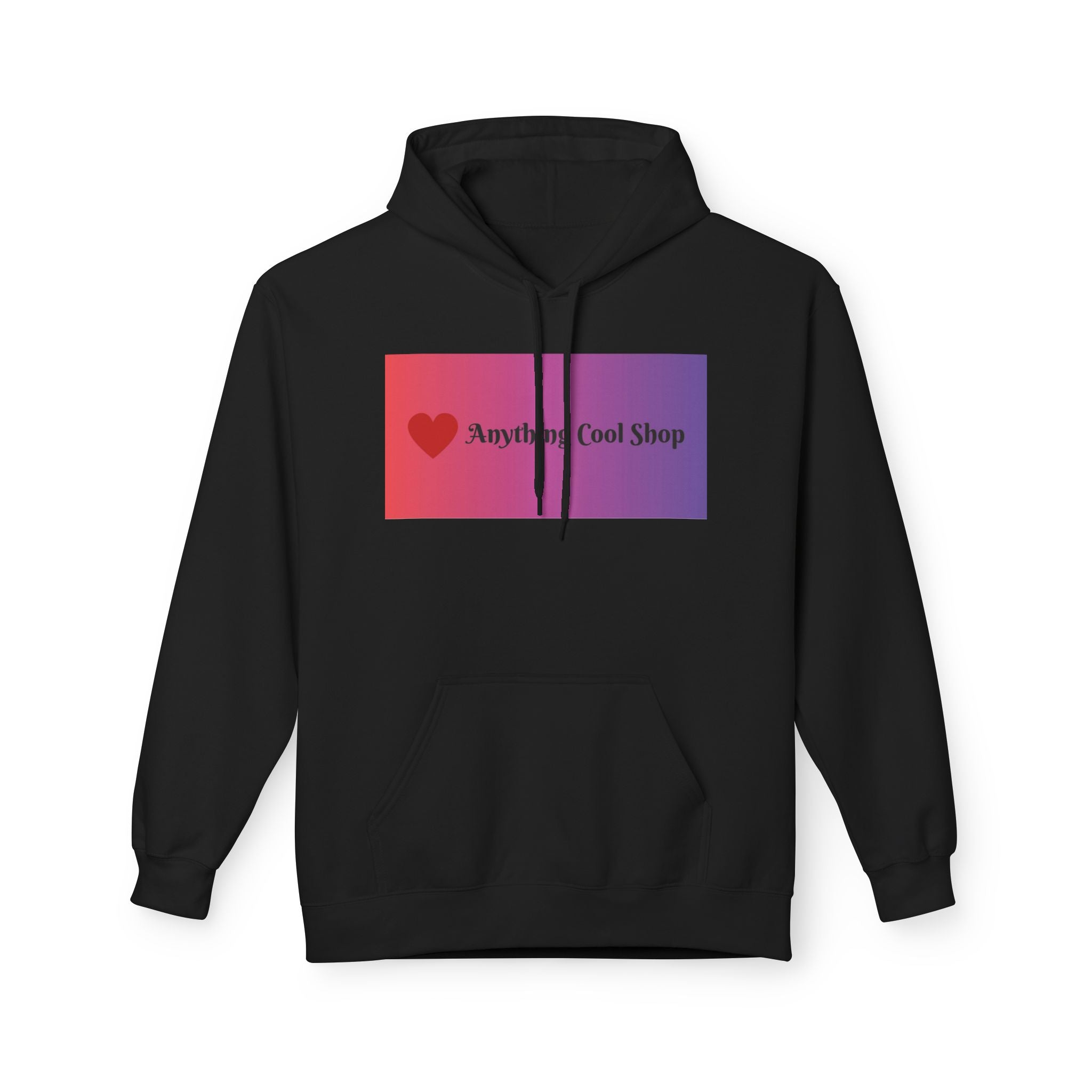 Cool Shop Logo Hoodie — Gradient Heart Graphic Pullover