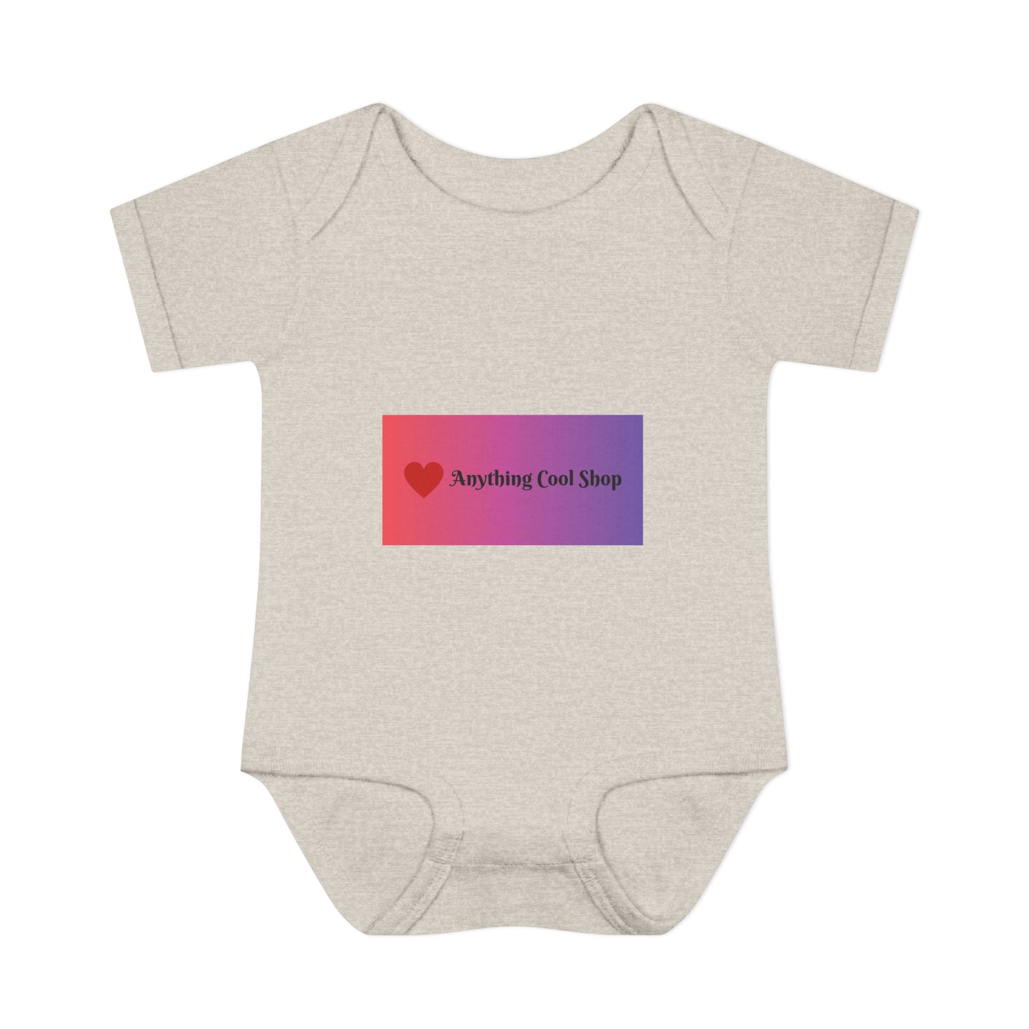 Infant Bodysuit - Gradient Heart Logo "Anything Cool Shop" Baby Onesie