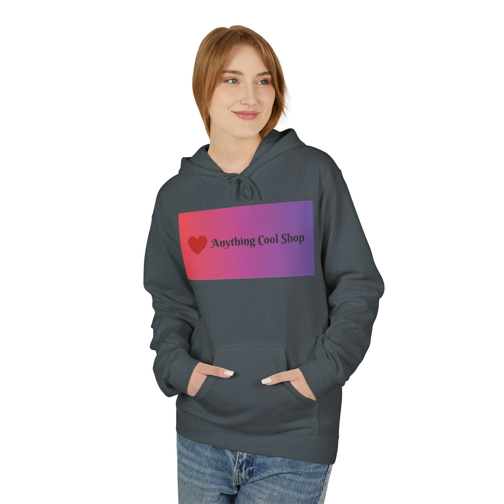 Cool Shop Logo Hoodie — Gradient Heart Graphic Pullover