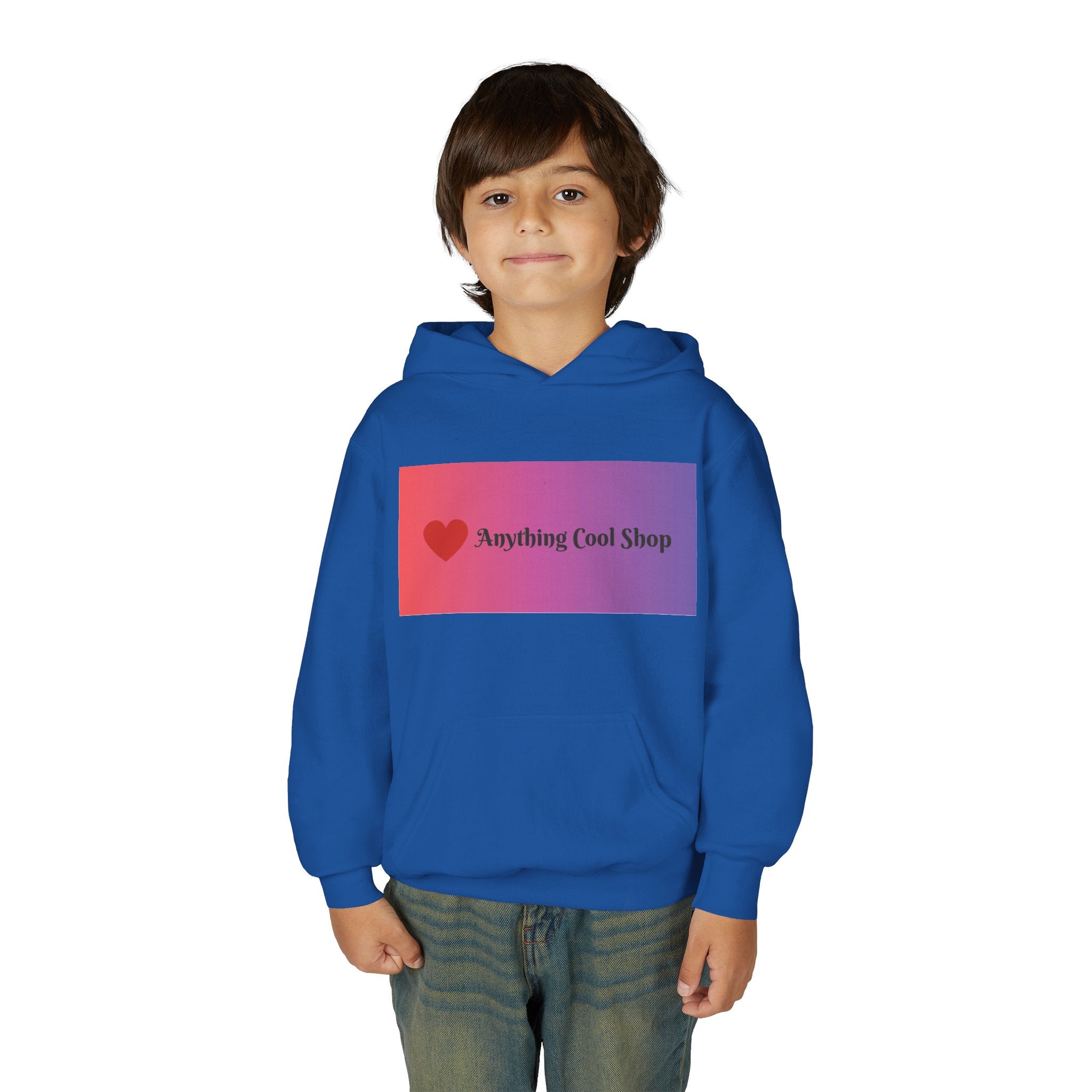 Youth Hoodie — Gradient Heart "Anything Cool Shop" Logo