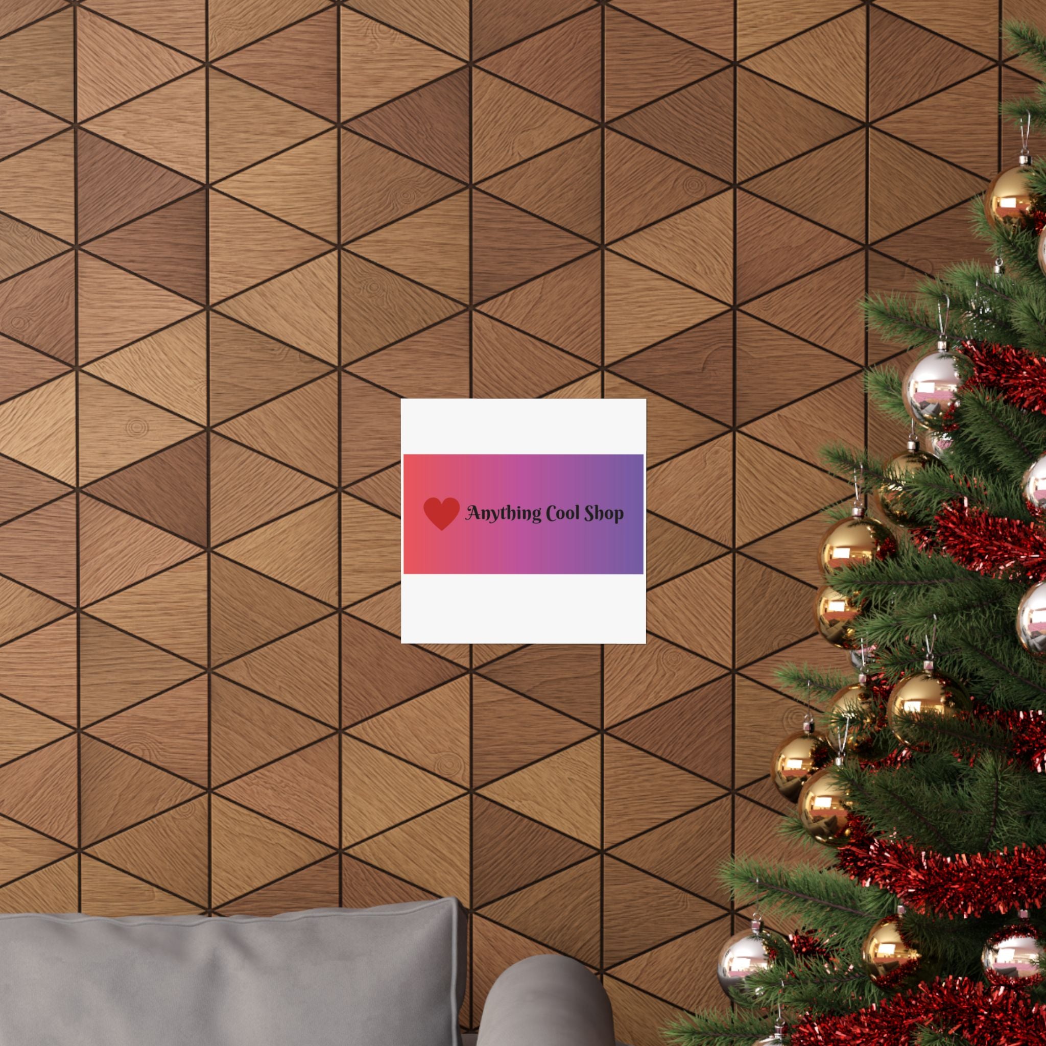 Gradient Heart Poster — "Anything Cool Shop" Matte Vertical Wall Art