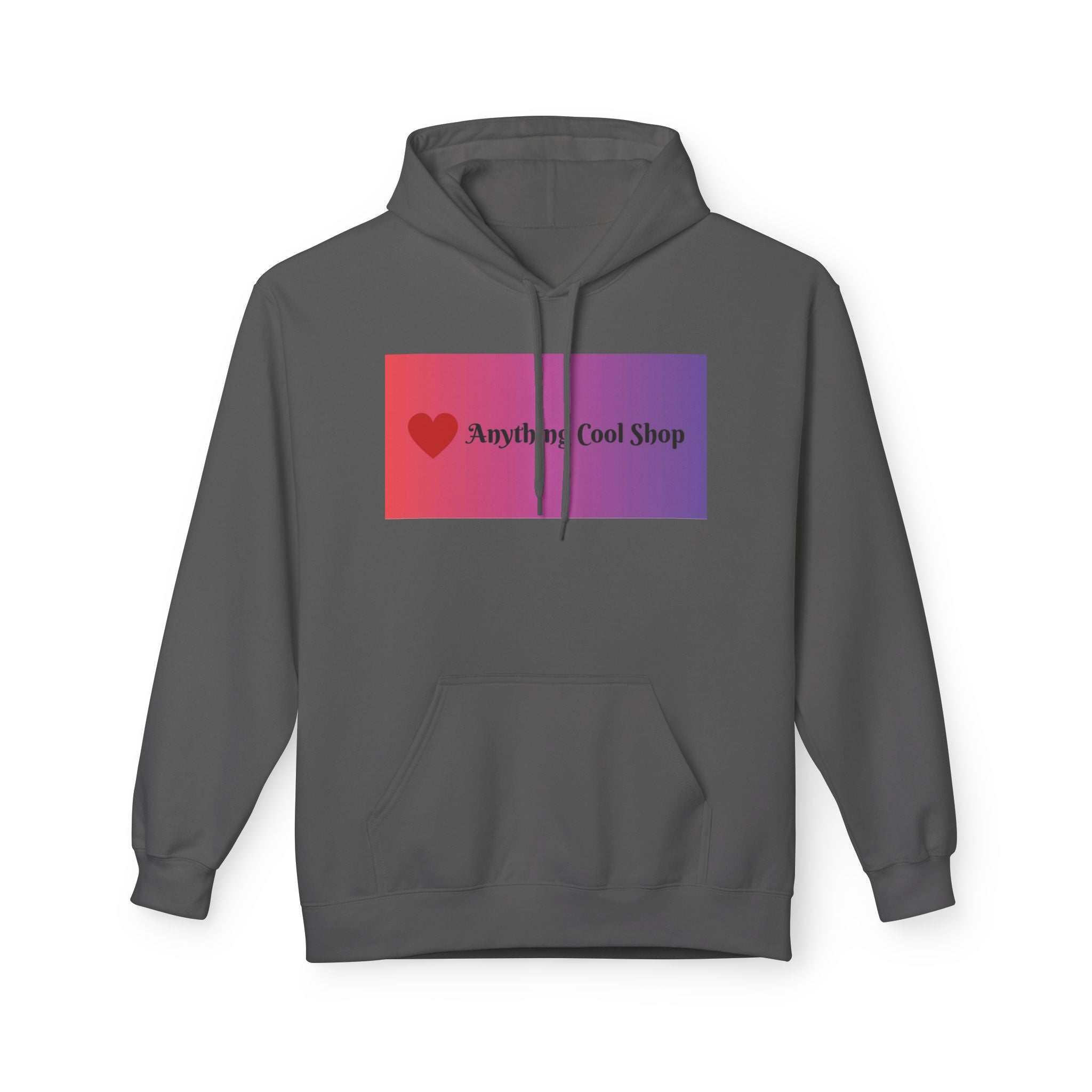 Cool Shop Logo Hoodie — Gradient Heart Graphic Pullover