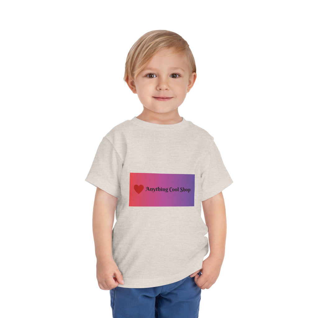 Toddler Tee - "Anything Cool Shop" Heart Logo Gradient Kids Shirt
