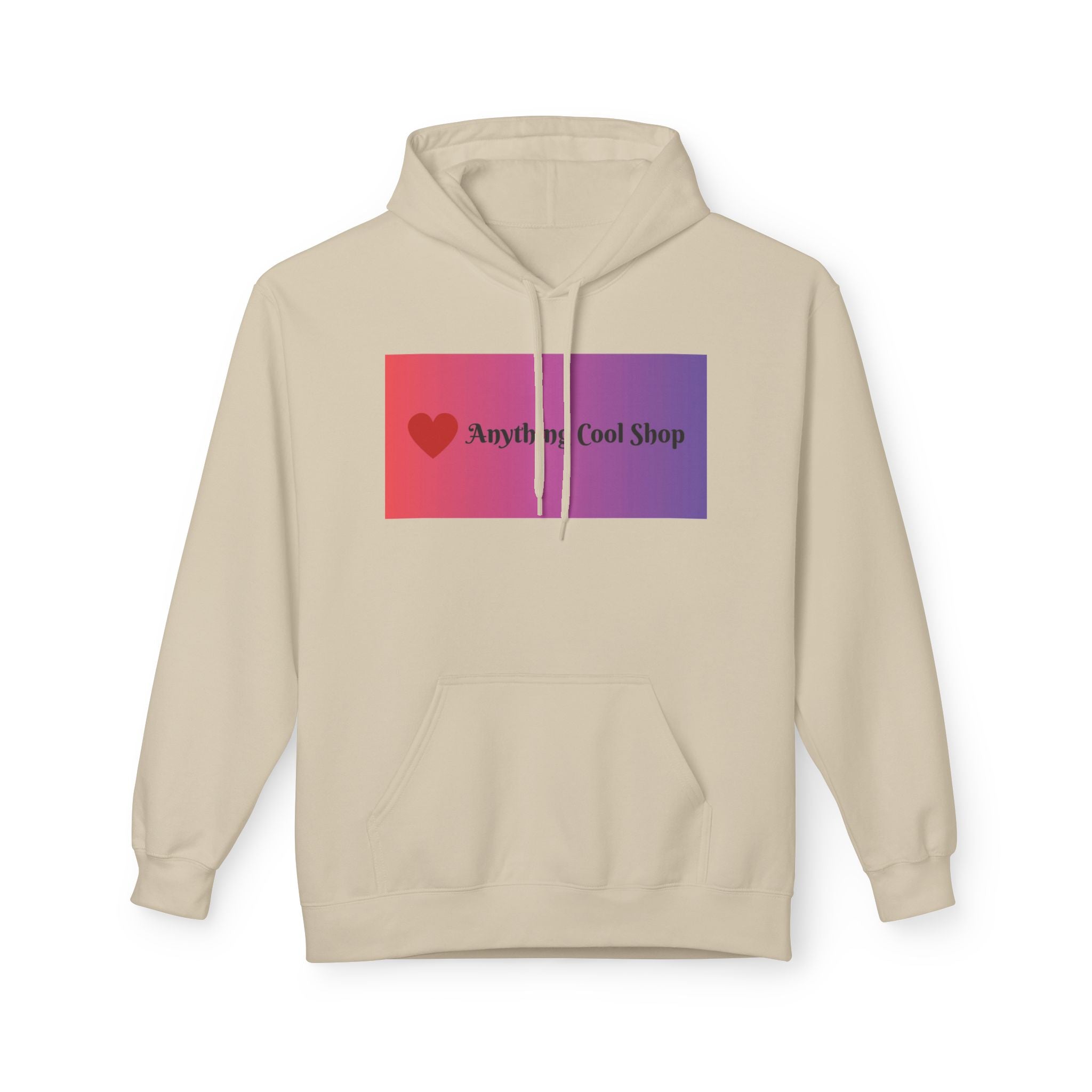 Cool Shop Logo Hoodie — Gradient Heart Graphic Pullover
