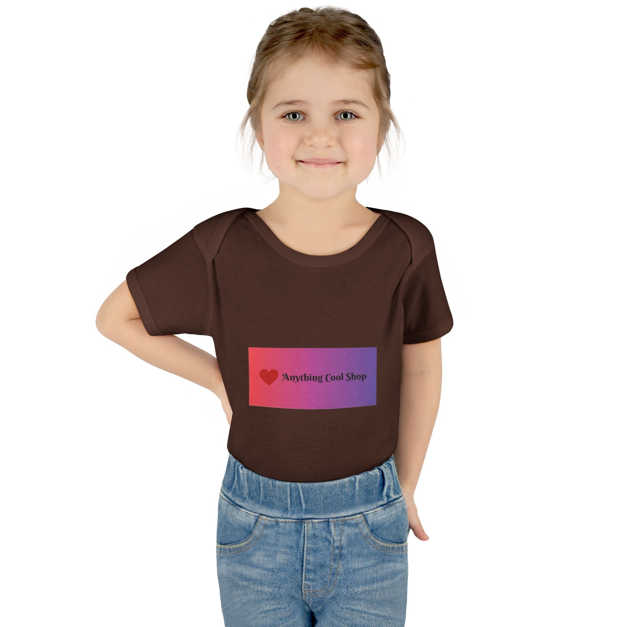 Infant Bodysuit - Gradient Heart Logo "Anything Cool Shop" Baby Onesie