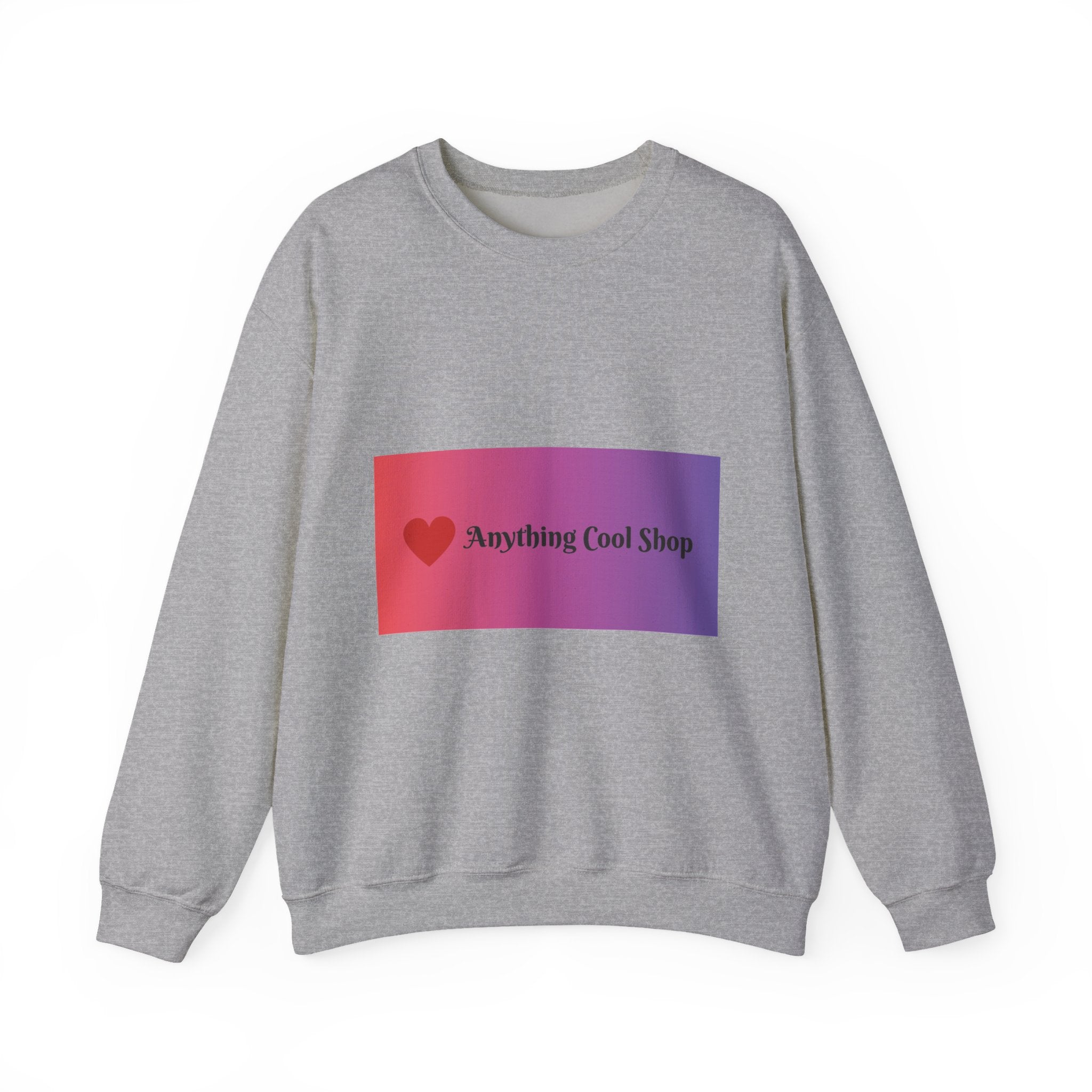 Crewneck Sweatshirt — Gradient Heart Logo "Anything Cool Shop"