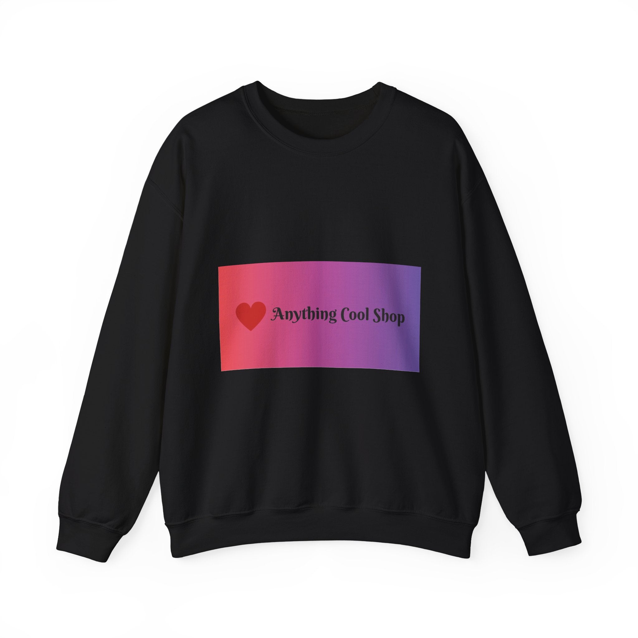 Crewneck Sweatshirt — Gradient Heart Logo "Anything Cool Shop"