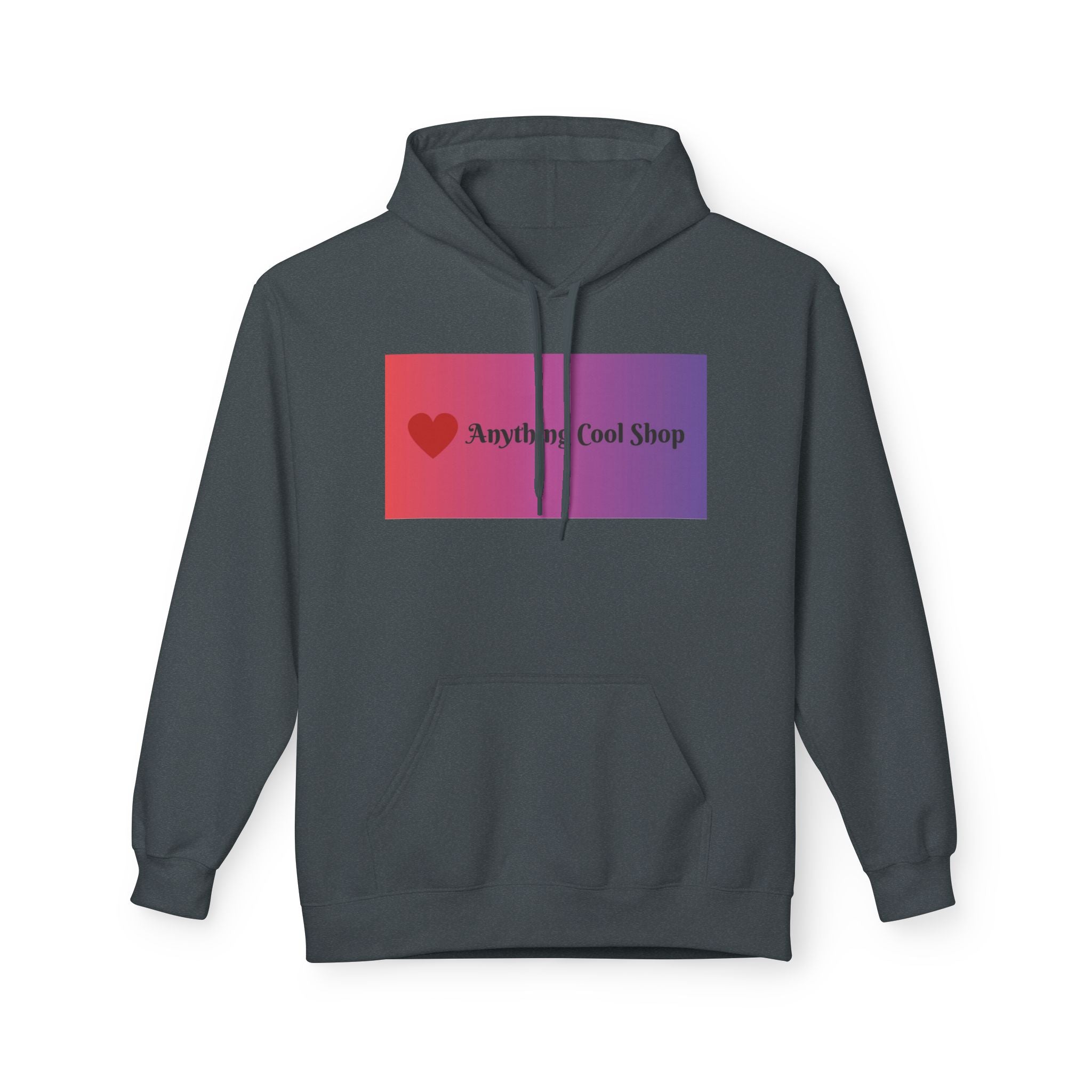 Cool Shop Logo Hoodie — Gradient Heart Graphic Pullover