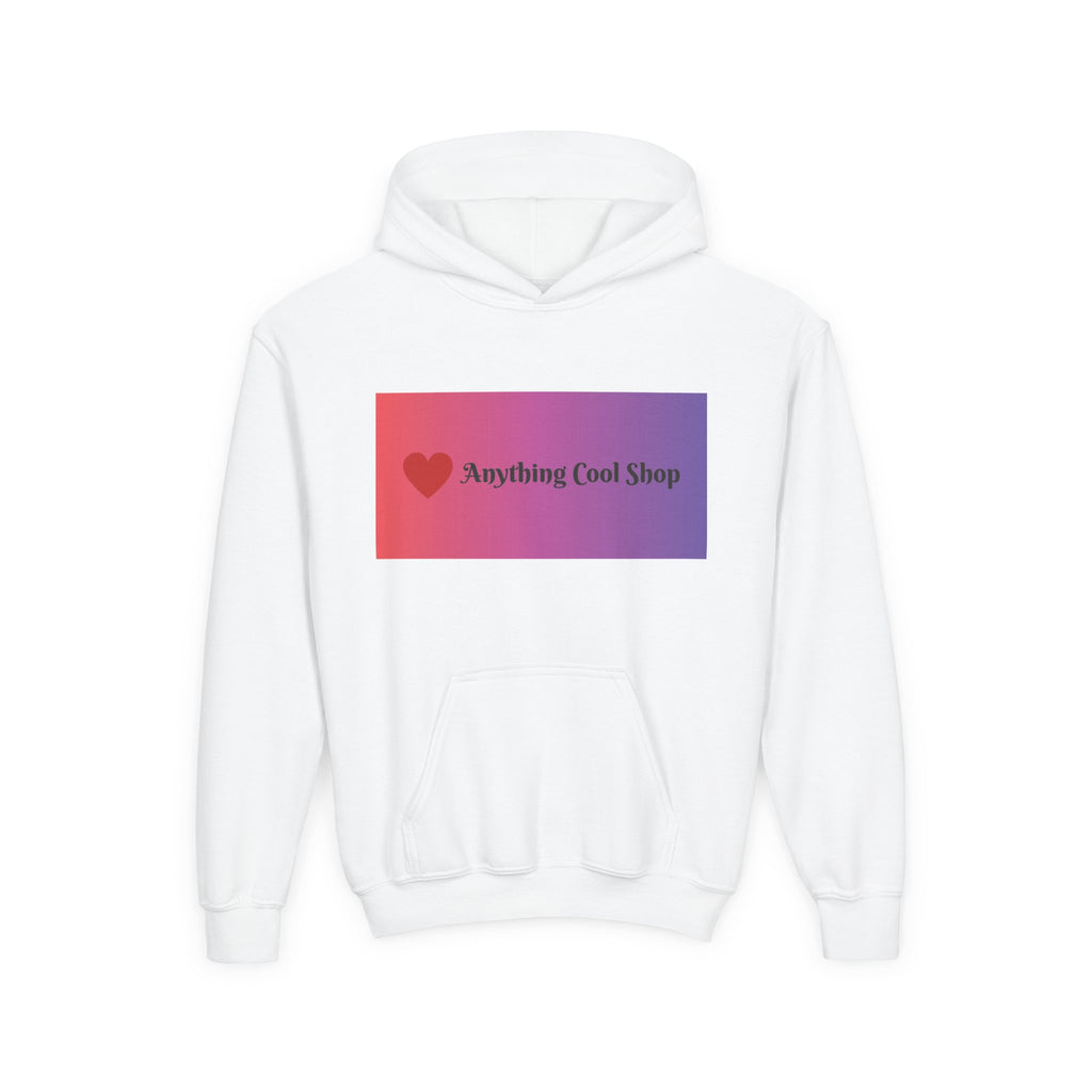 Youth Hoodie — Gradient Heart "Anything Cool Shop" Logo