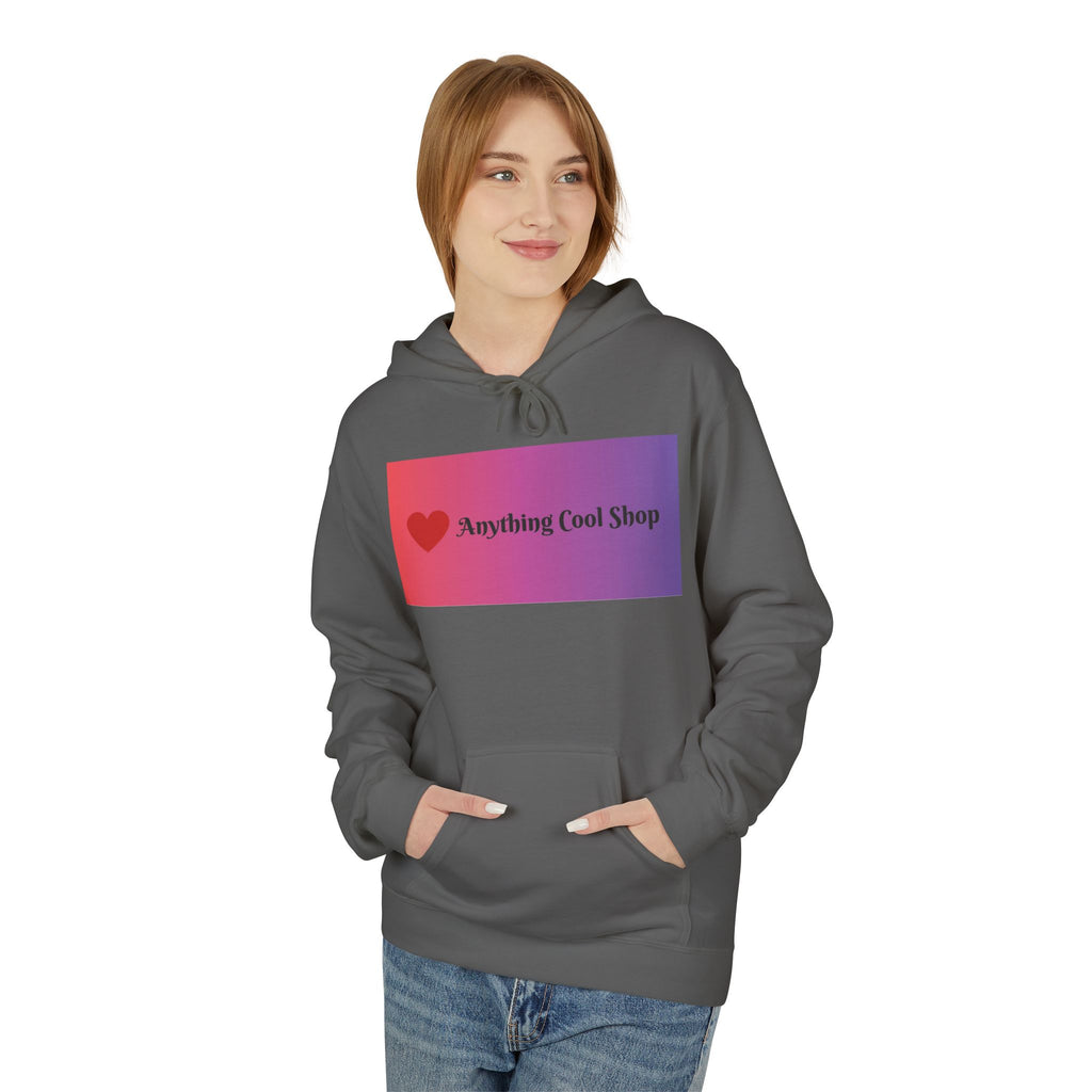 Cool Shop Logo Hoodie — Gradient Heart Graphic Pullover