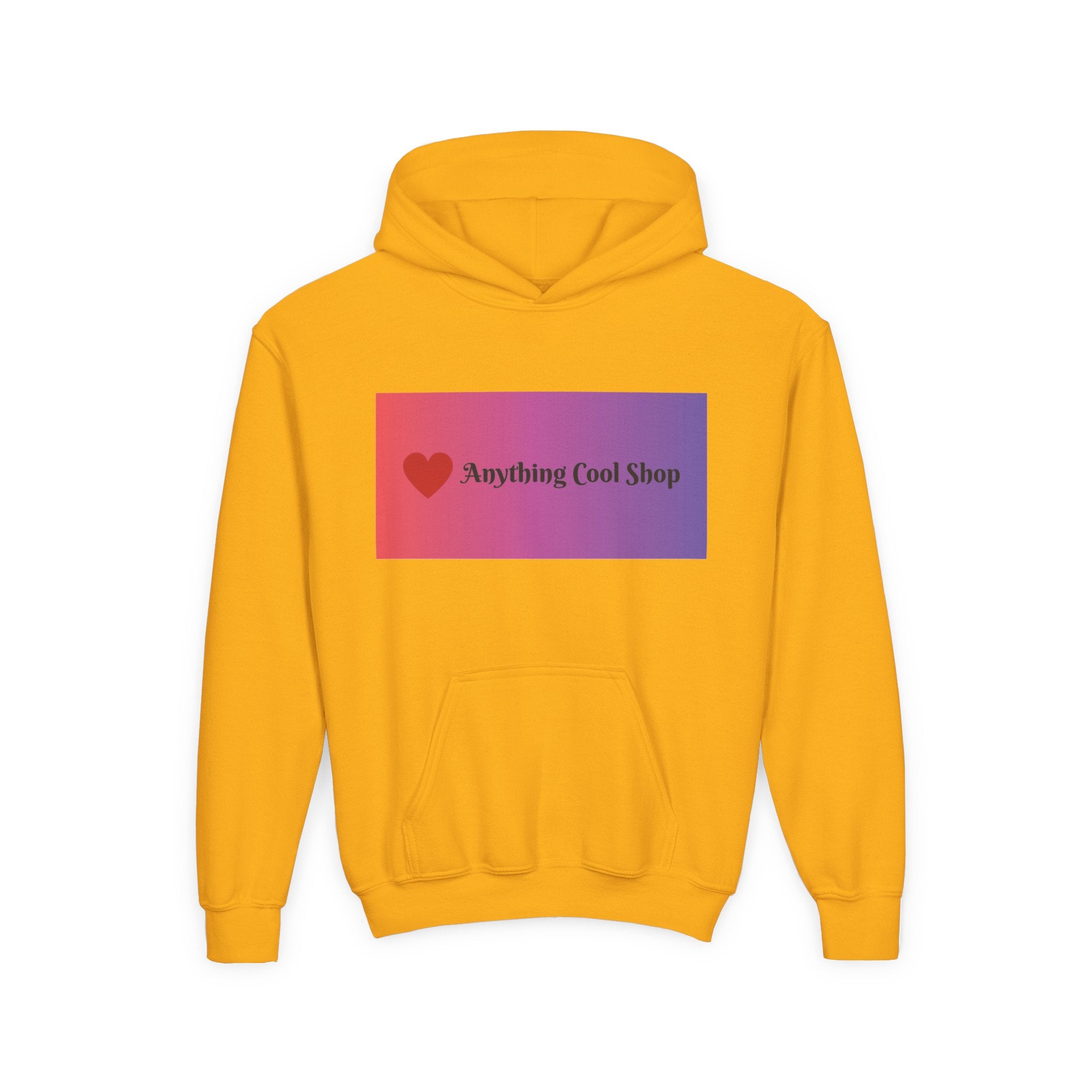 Youth Hoodie — Gradient Heart "Anything Cool Shop" Logo