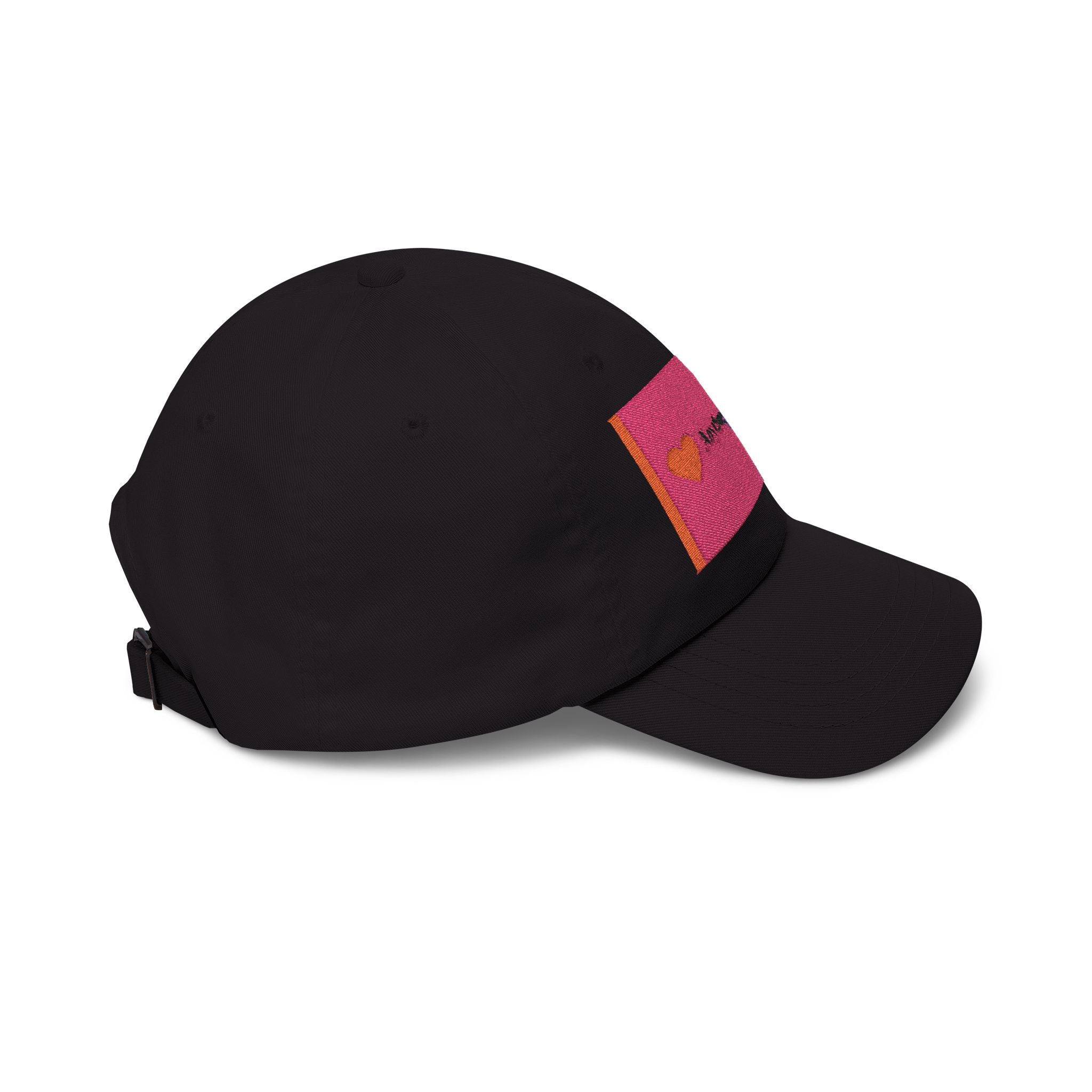 Dad Cap — Pink & Purple Heart Patch Embroidered "Anything Cool Stuff"
