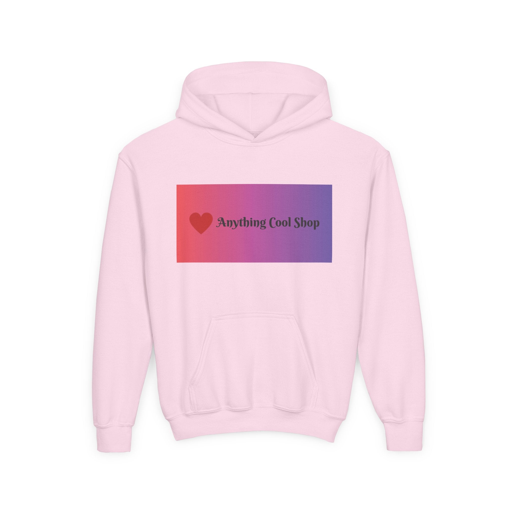 Youth Hoodie — Gradient Heart "Anything Cool Shop" Logo