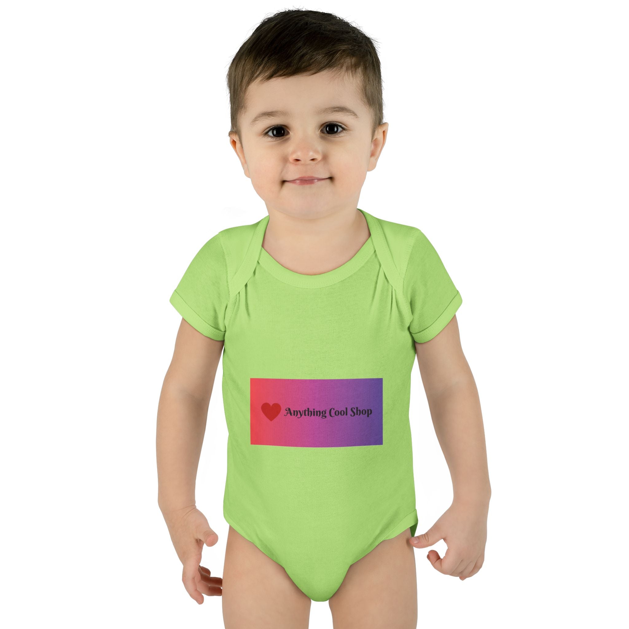 Infant Bodysuit - Gradient Heart Logo "Anything Cool Shop" Baby Onesie