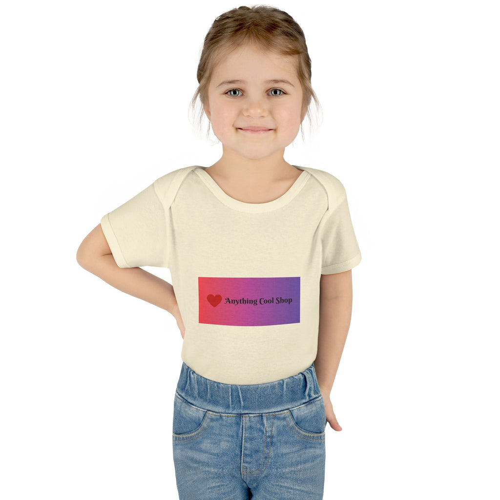 Infant Bodysuit - Gradient Heart Logo "Anything Cool Shop" Baby Onesie