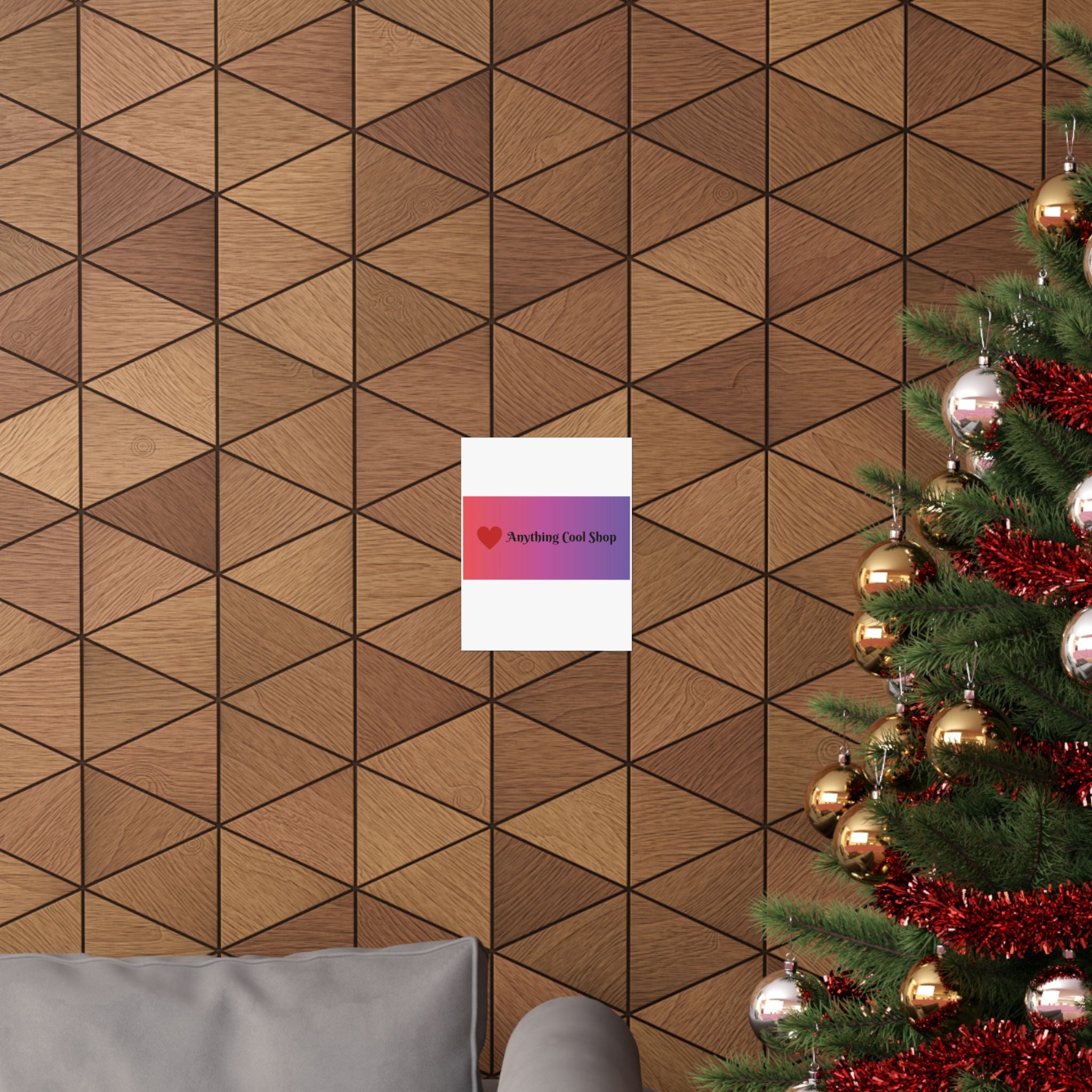 Gradient Heart Poster — "Anything Cool Shop" Matte Vertical Wall Art