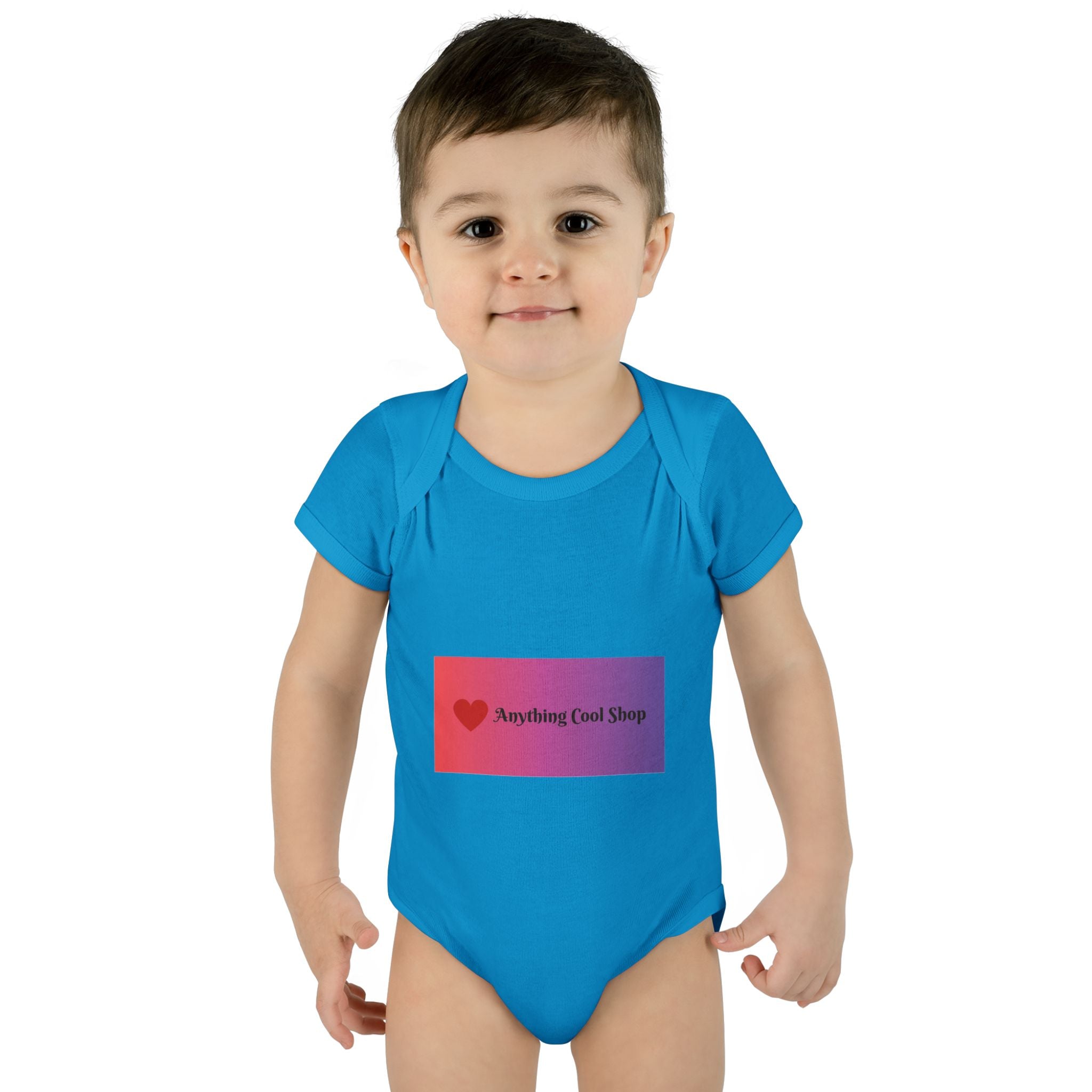 Infant Bodysuit - Gradient Heart Logo "Anything Cool Shop" Baby Onesie