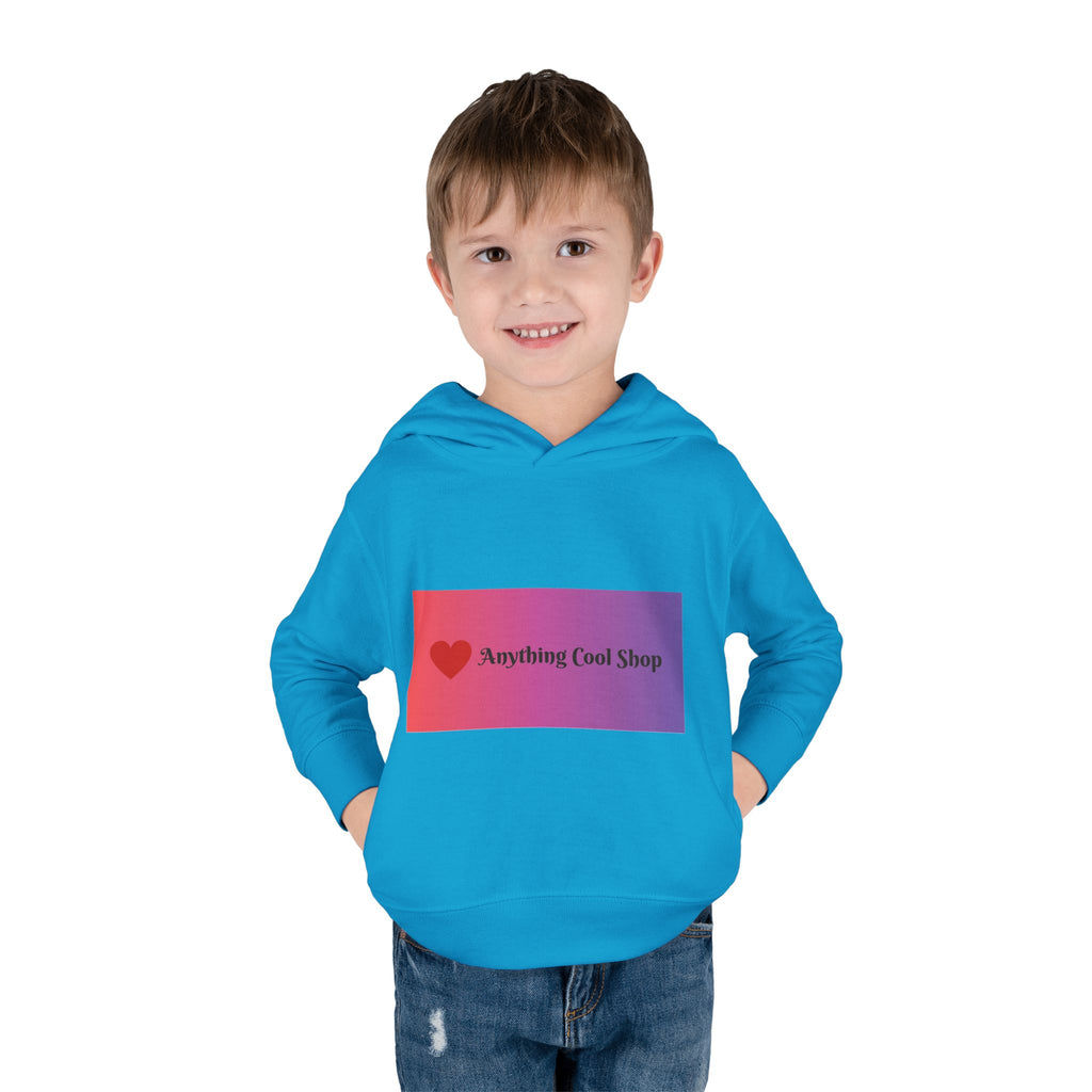 Toddler Hoodie with Gradient Heart Logo — "Anything Cool Shop" Fleece Pullover