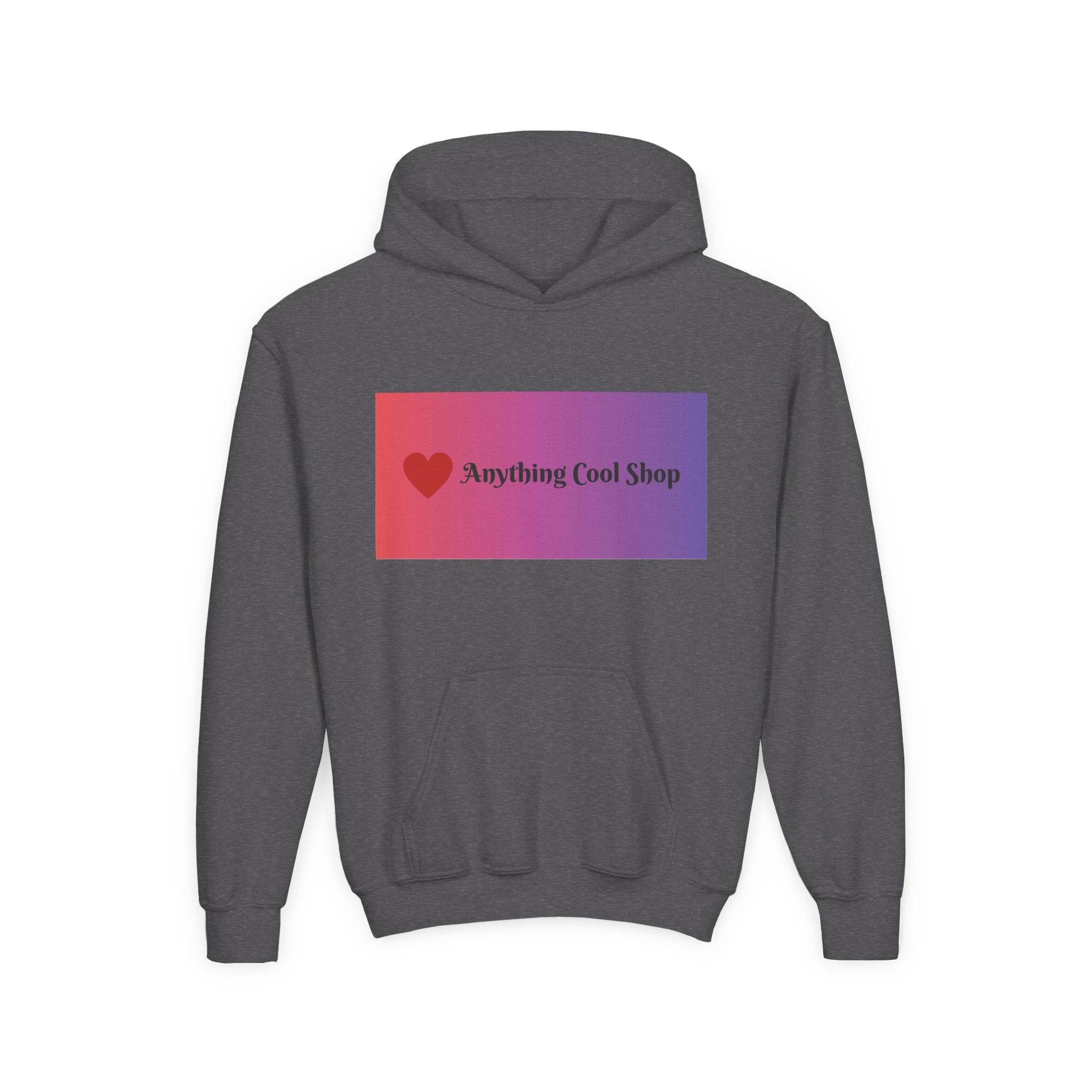 Youth Hoodie — Gradient Heart "Anything Cool Shop" Logo