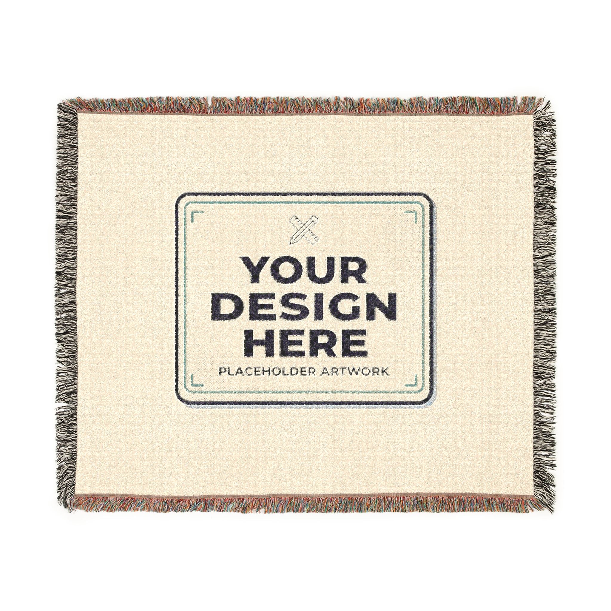 Woven Blanket — Custom Personalized Fringed Throw (Your Design Here)