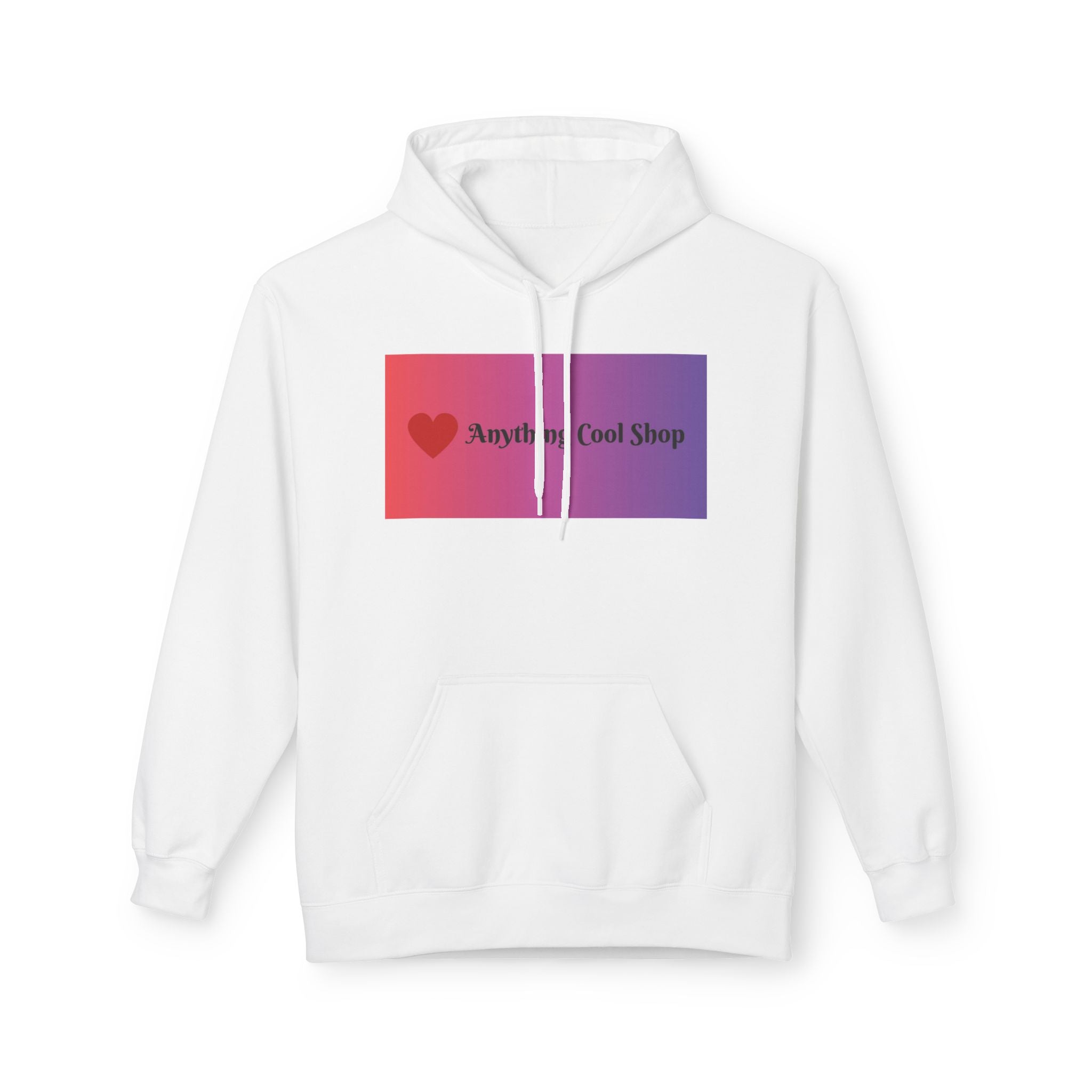 Cool Shop Logo Hoodie — Gradient Heart Graphic Pullover