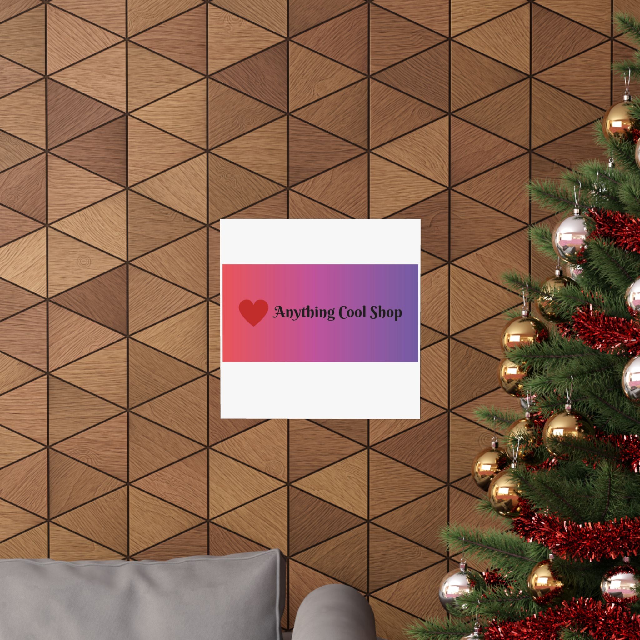 Gradient Heart Poster — "Anything Cool Shop" Matte Vertical Wall Art