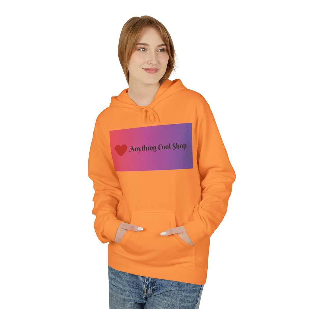Cool Shop Logo Hoodie — Gradient Heart Graphic Pullover