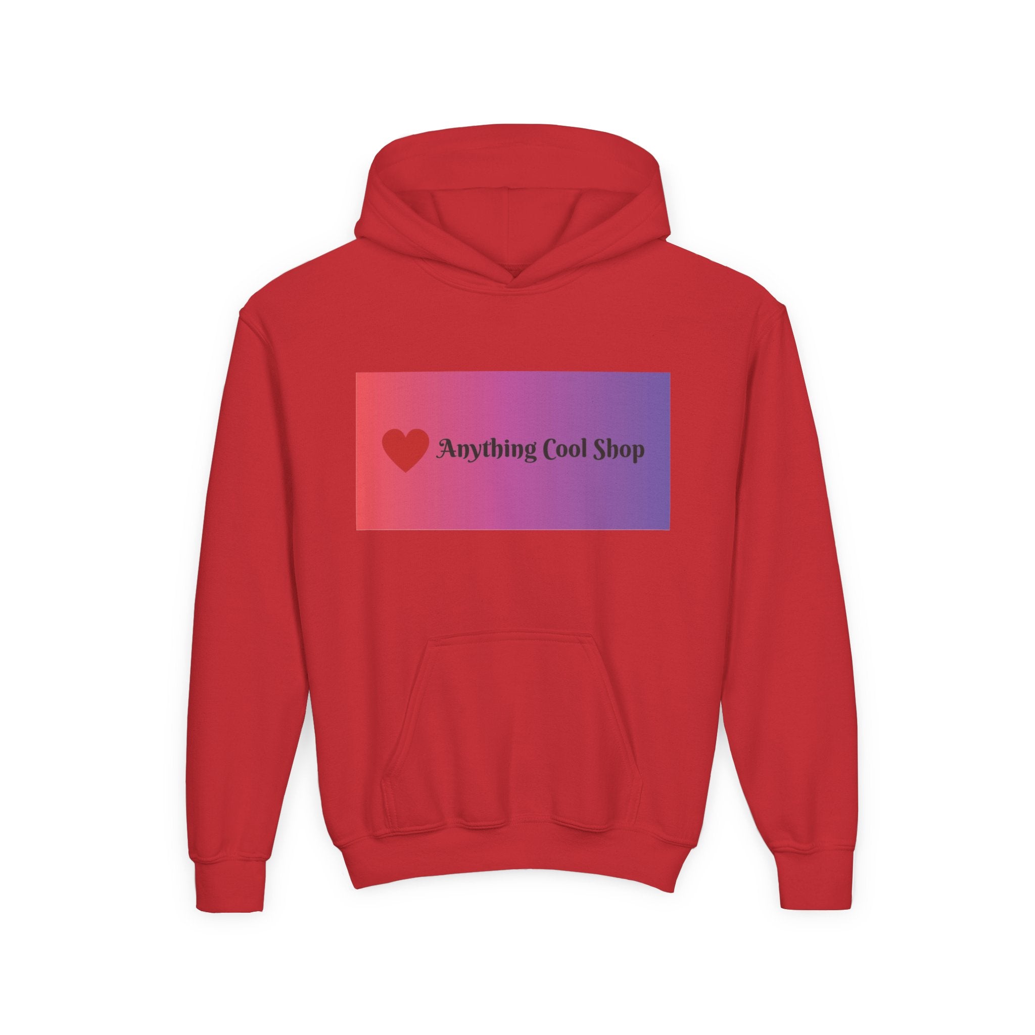 Youth Hoodie — Gradient Heart "Anything Cool Shop" Logo
