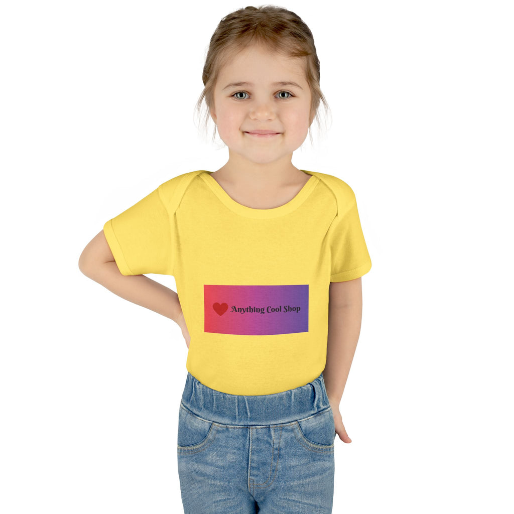 Infant Bodysuit - Gradient Heart Logo "Anything Cool Shop" Baby Onesie