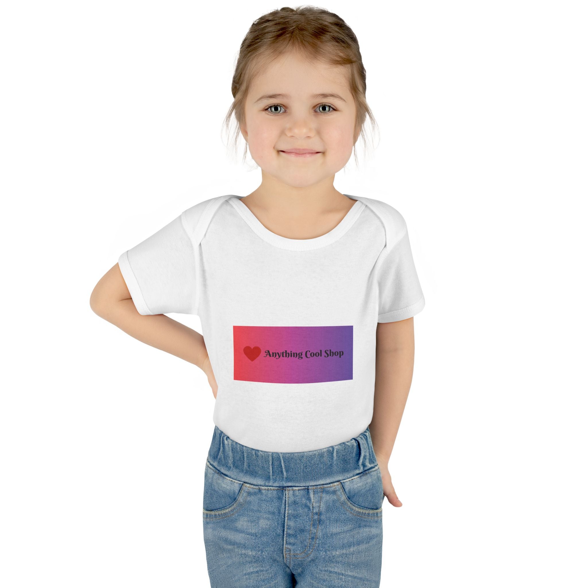 Infant Bodysuit - Gradient Heart Logo "Anything Cool Shop" Baby Onesie