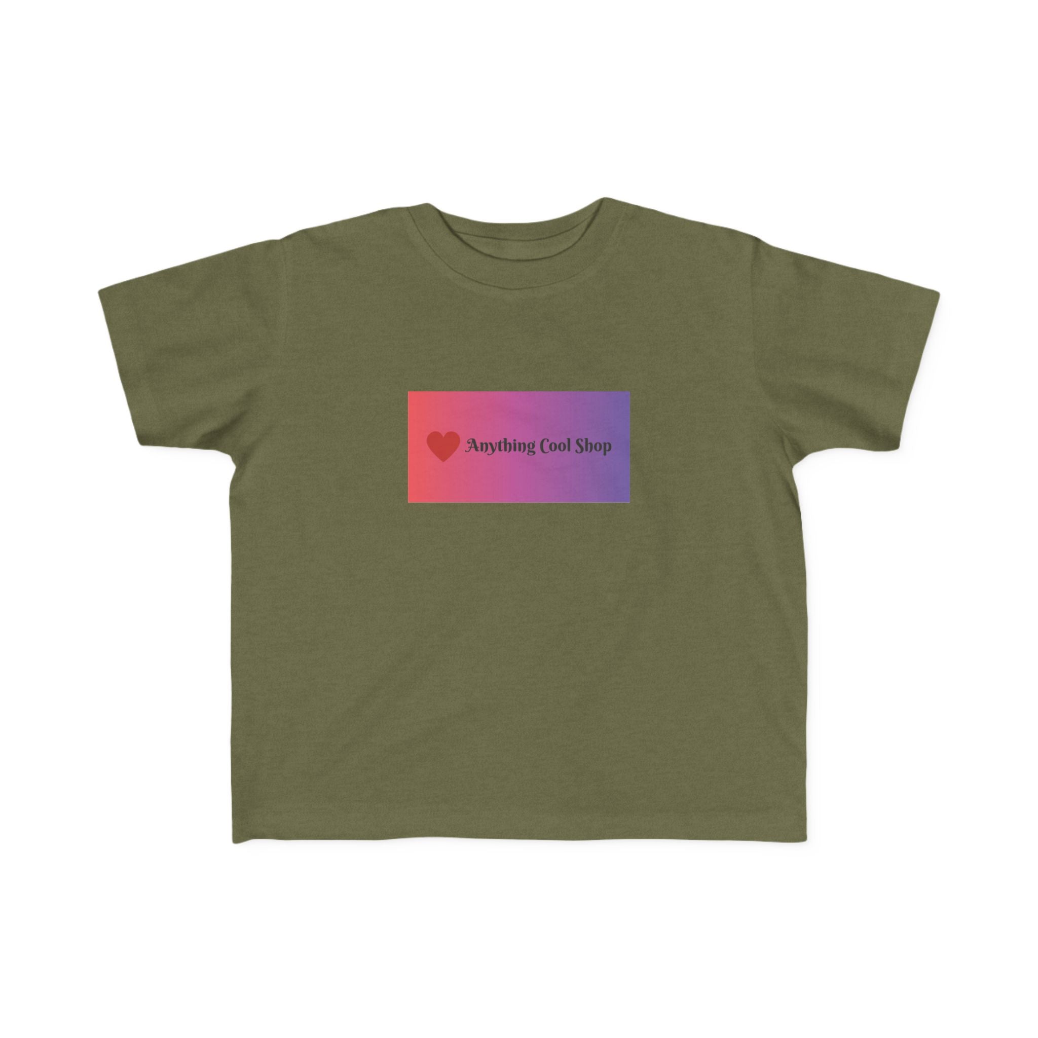 Toddler Tee — "Anything Cool Tho?" Gradient Heart Kids T‑Shirt