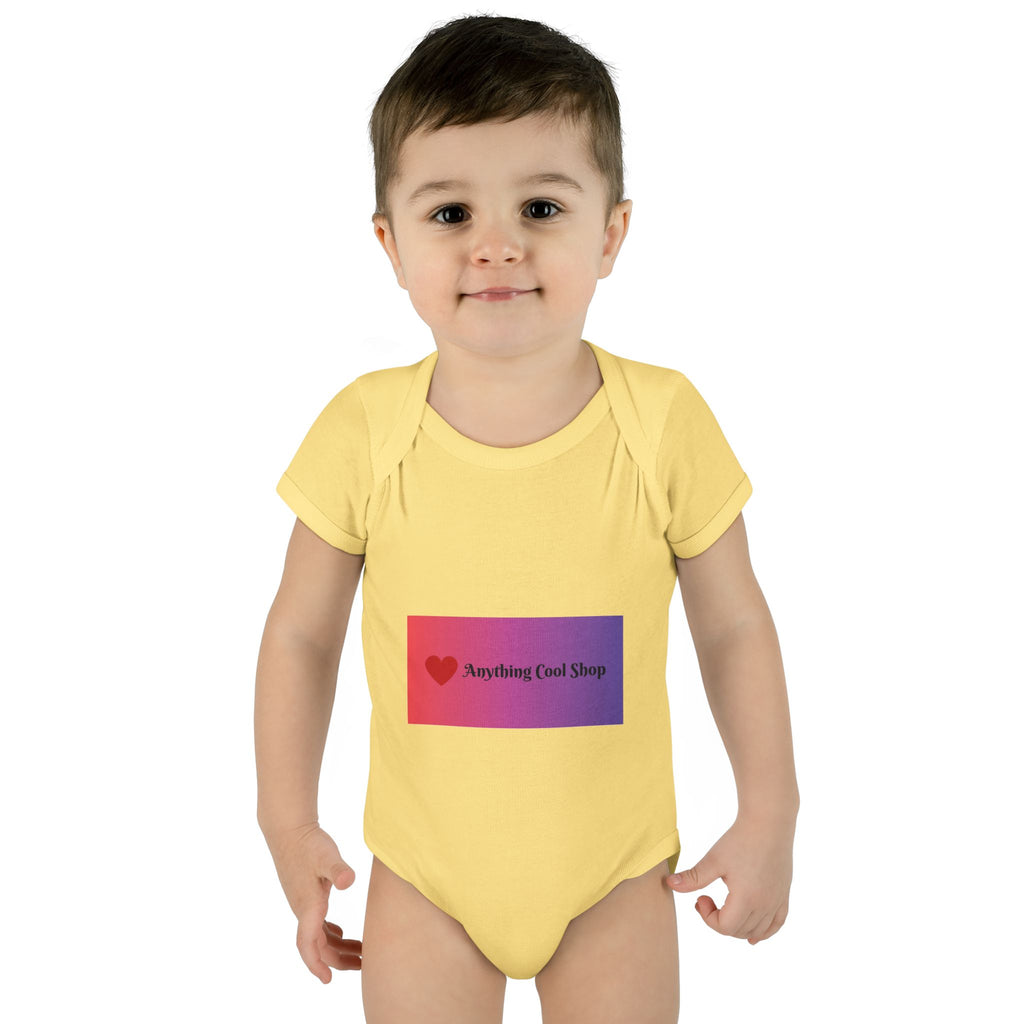 Infant Bodysuit - Gradient Heart Logo "Anything Cool Shop" Baby Onesie