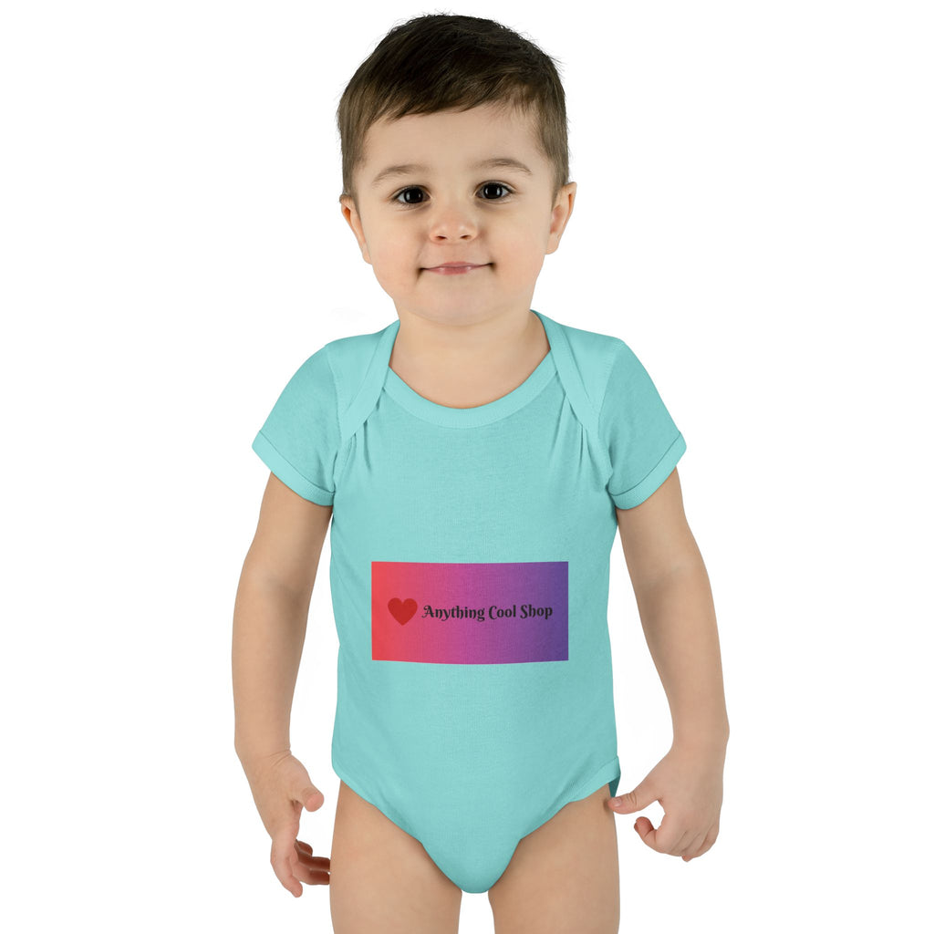 Infant Bodysuit - Gradient Heart Logo "Anything Cool Shop" Baby Onesie