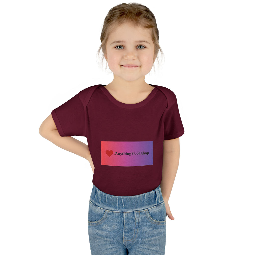 Infant Bodysuit - Gradient Heart Logo "Anything Cool Shop" Baby Onesie