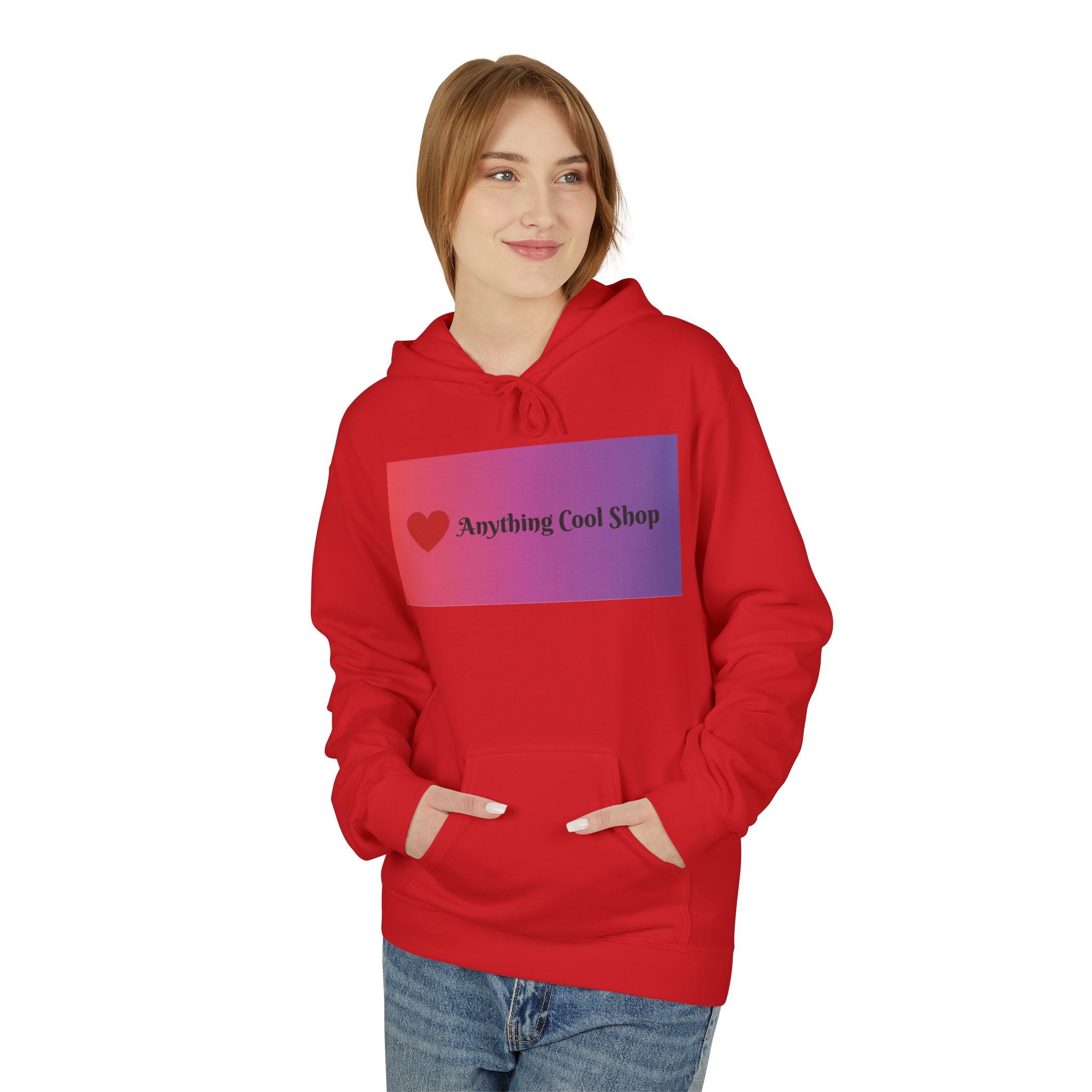 Cool Shop Logo Hoodie — Gradient Heart Graphic Pullover