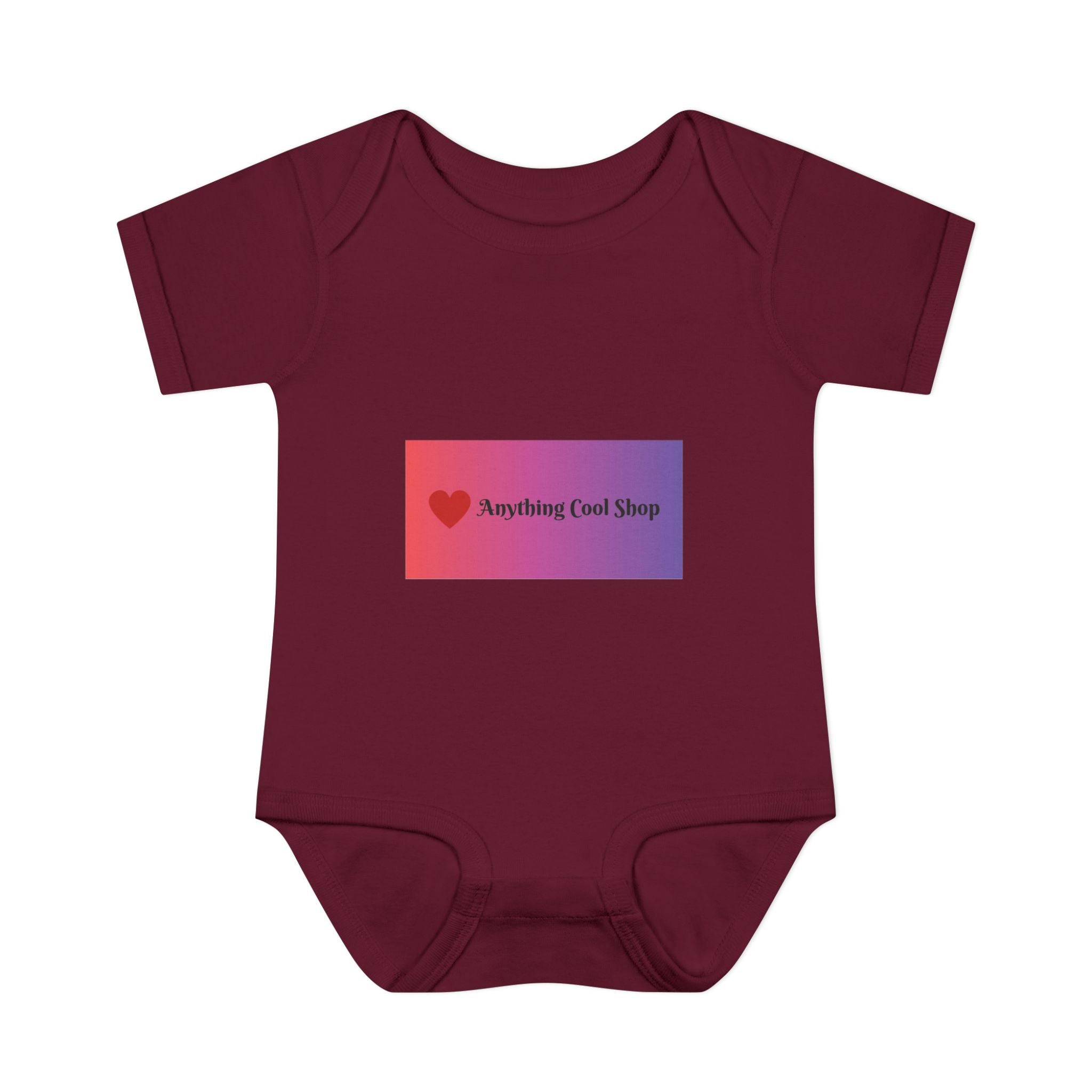 Infant Bodysuit - Gradient Heart Logo "Anything Cool Shop" Baby Onesie