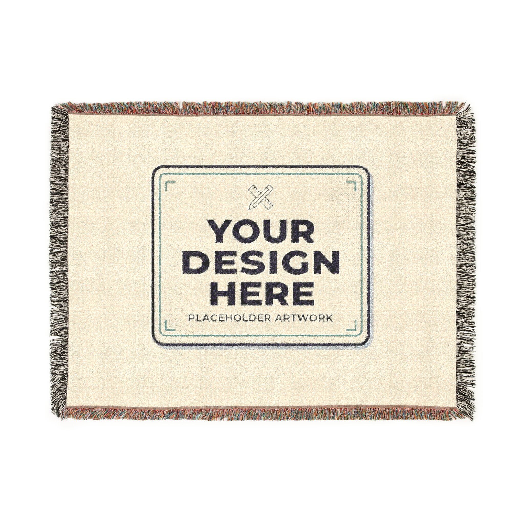 Woven Blanket — Custom Personalized Fringed Throw (Your Design Here)