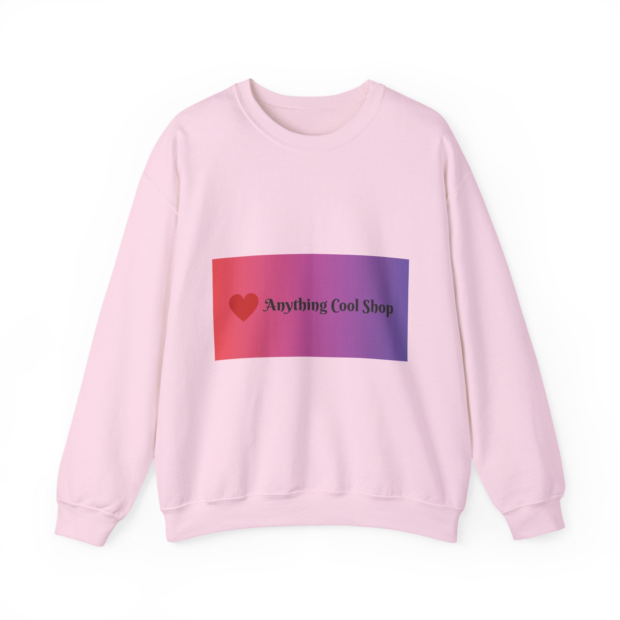 Crewneck Sweatshirt — Gradient Heart Logo "Anything Cool Shop"