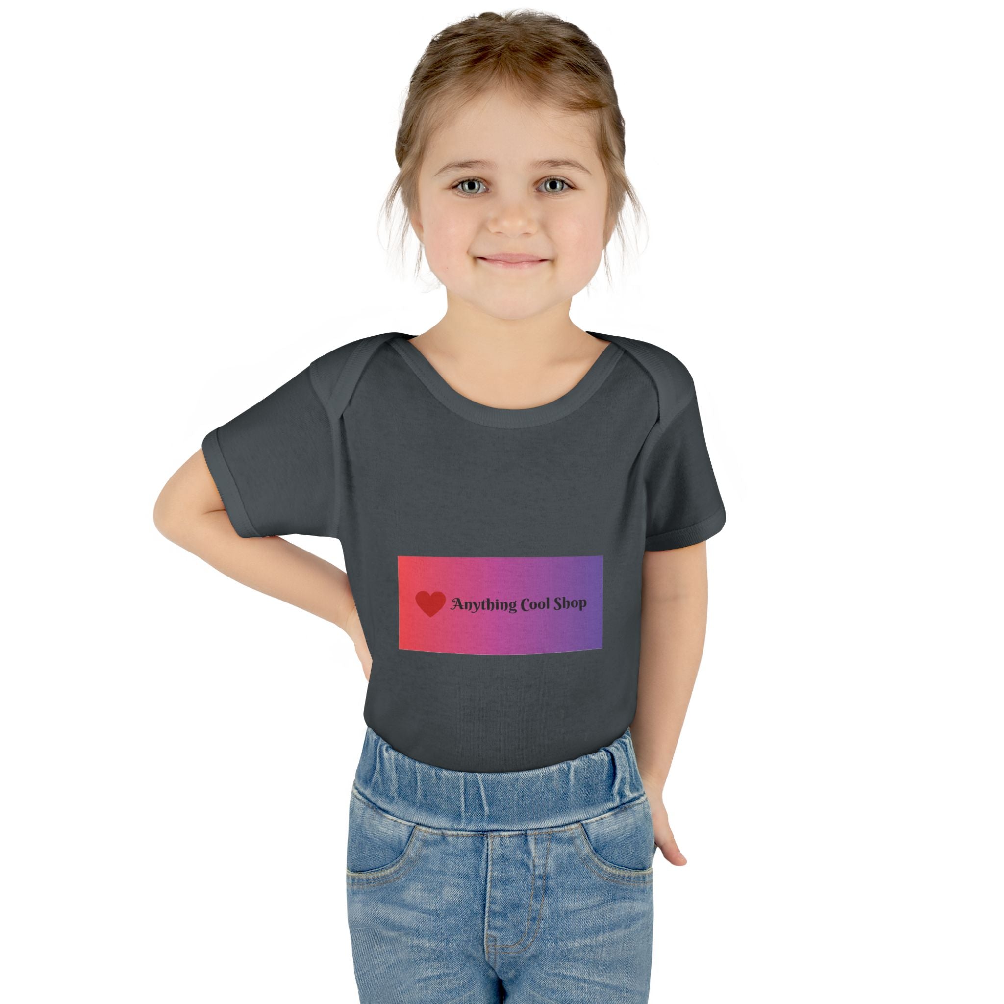 Infant Bodysuit - Gradient Heart Logo "Anything Cool Shop" Baby Onesie