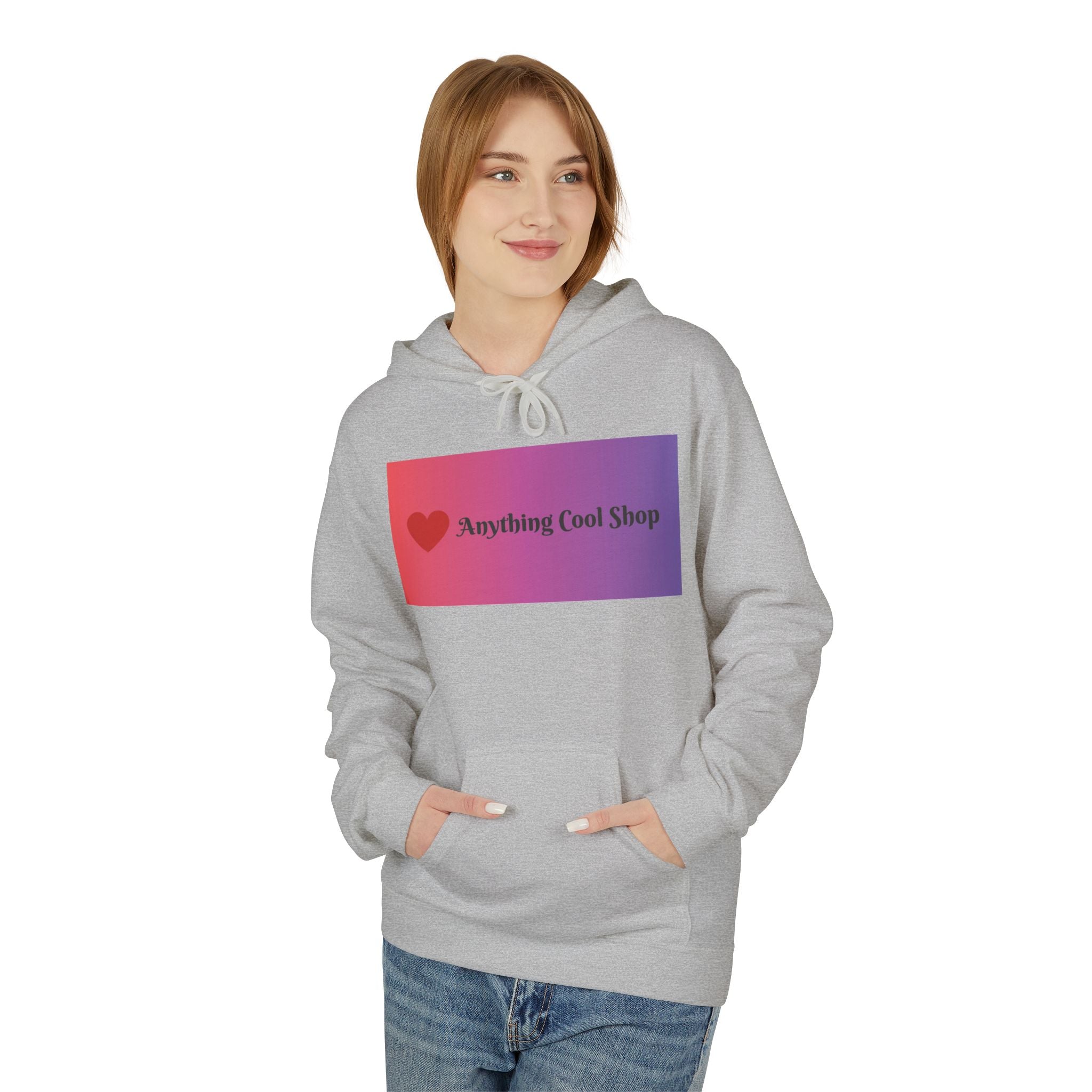 Cool Shop Logo Hoodie — Gradient Heart Graphic Pullover