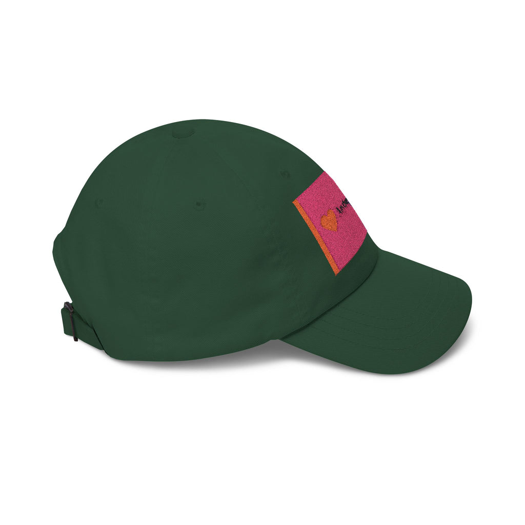 Dad Cap — Pink & Purple Heart Patch Embroidered "Anything Cool Stuff"