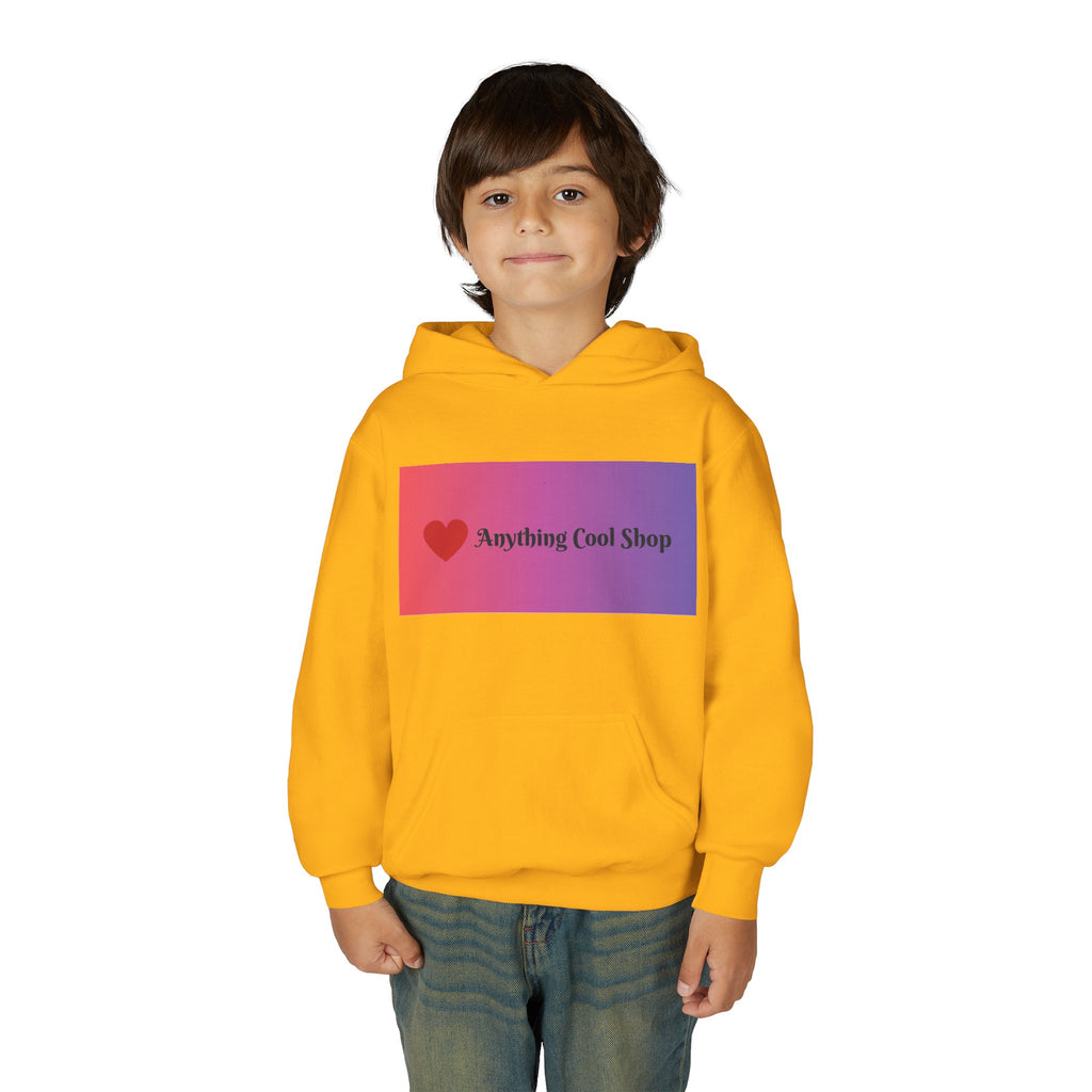 Youth Hoodie — Gradient Heart "Anything Cool Shop" Logo