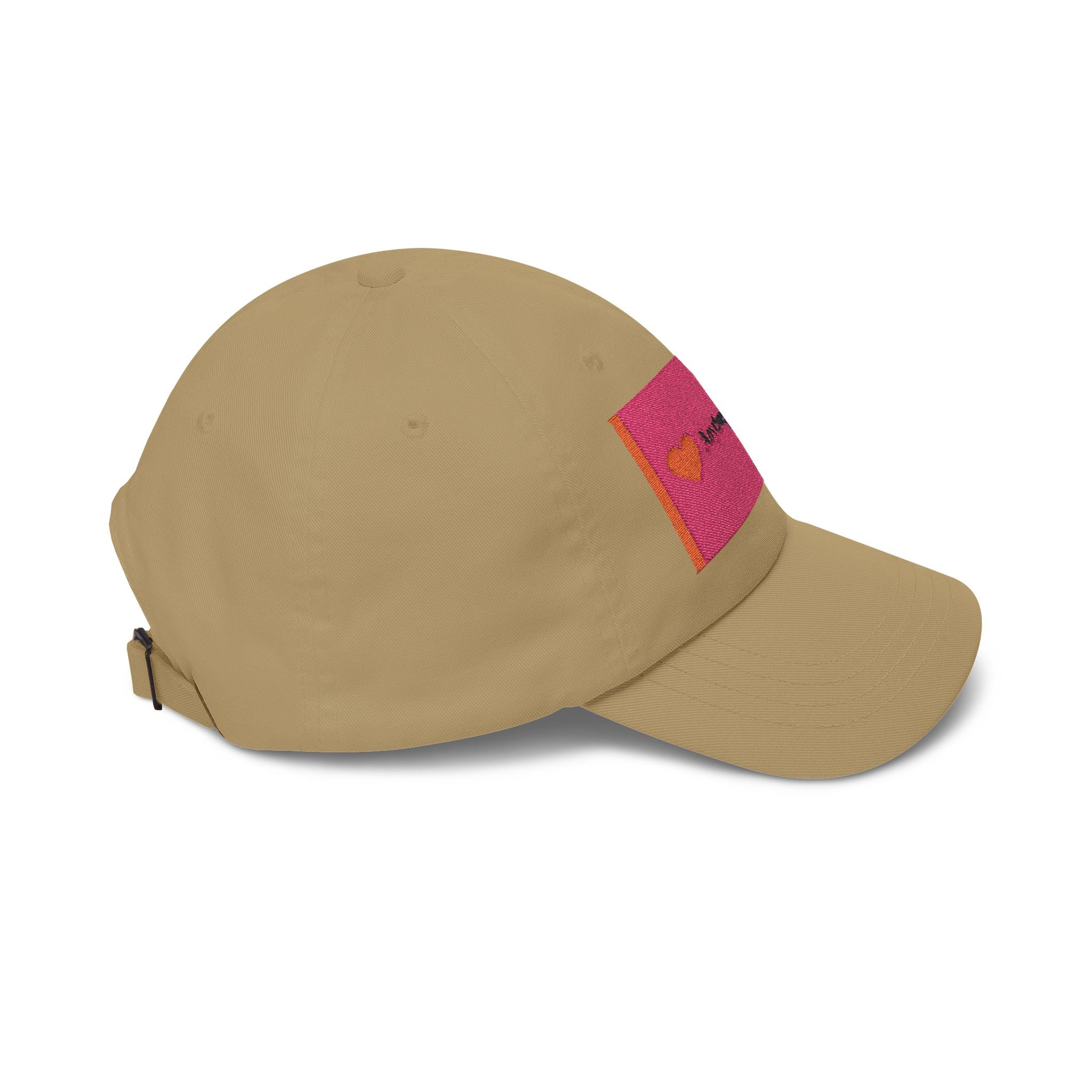Dad Cap — Pink & Purple Heart Patch Embroidered "Anything Cool Stuff"