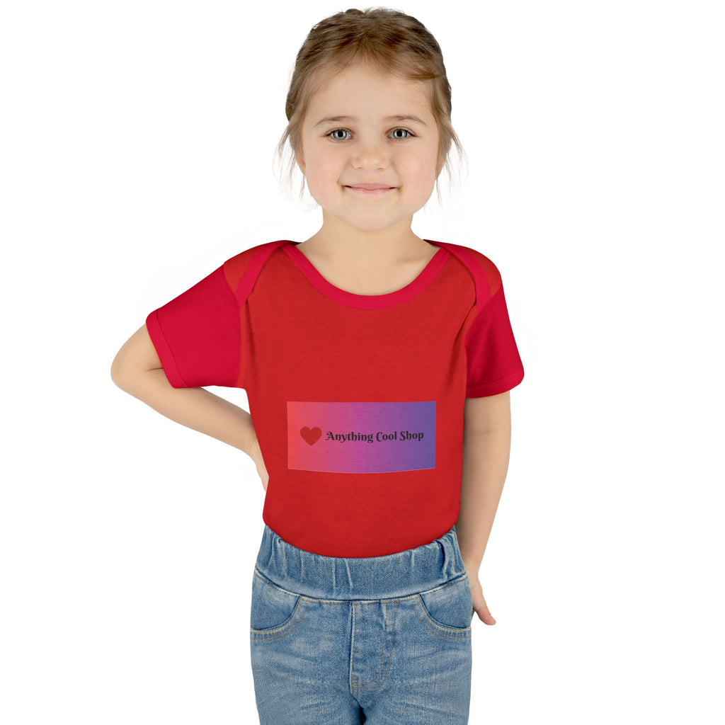 Infant Bodysuit - Gradient Heart Logo "Anything Cool Shop" Baby Onesie