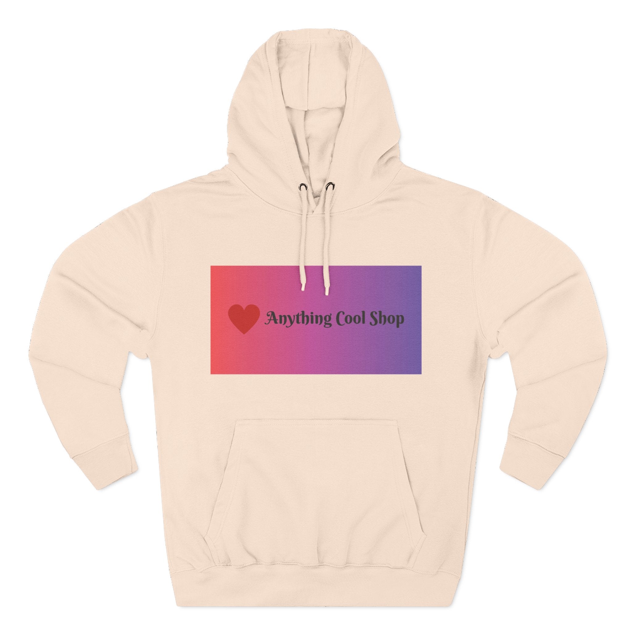 Gradient Heart Logo Hoodie — "Anything Cool Shop" Fleece Pullover