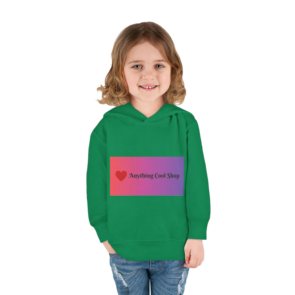 Toddler Hoodie with Gradient Heart Logo — "Anything Cool Shop" Fleece Pullover