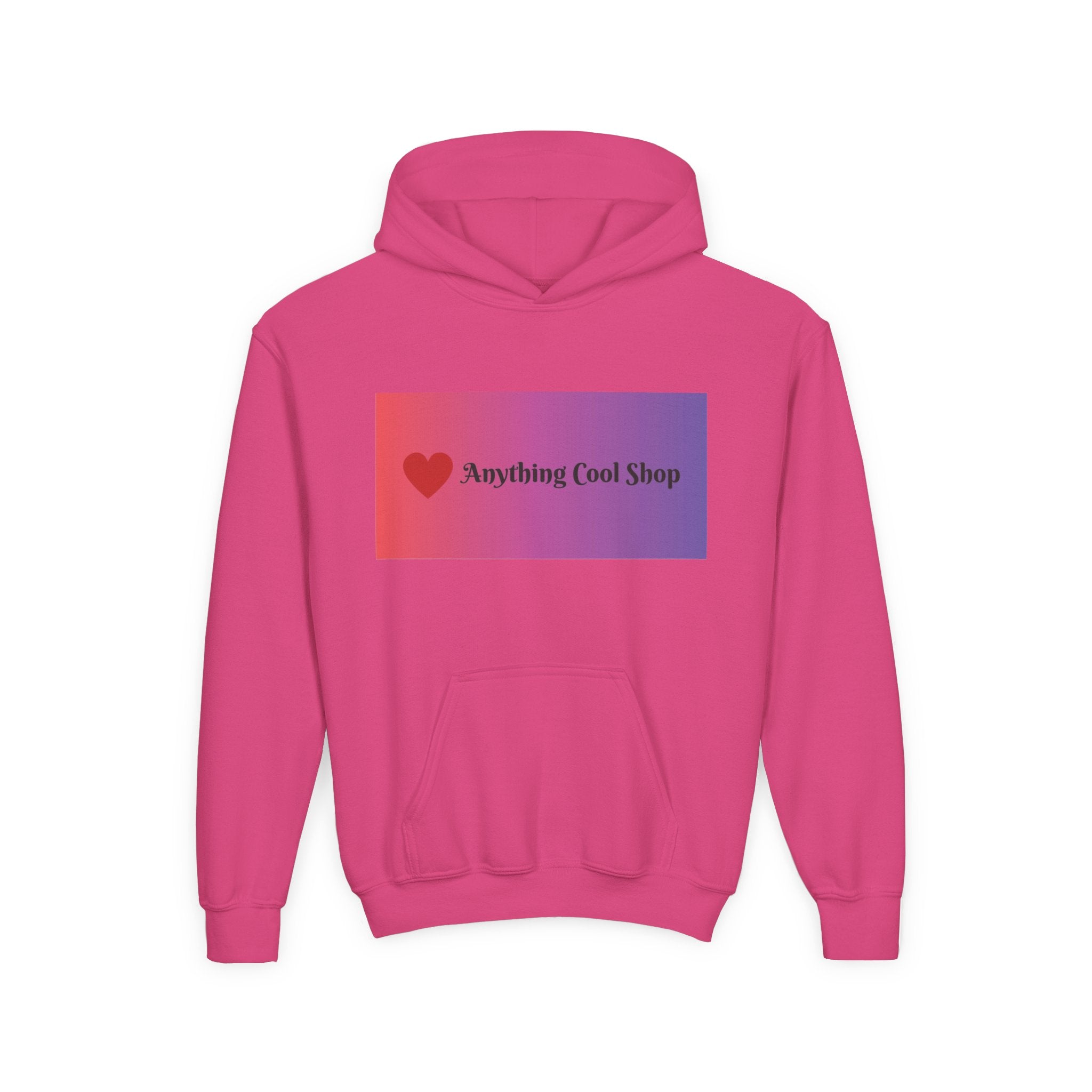 Youth Hoodie — Gradient Heart "Anything Cool Shop" Logo